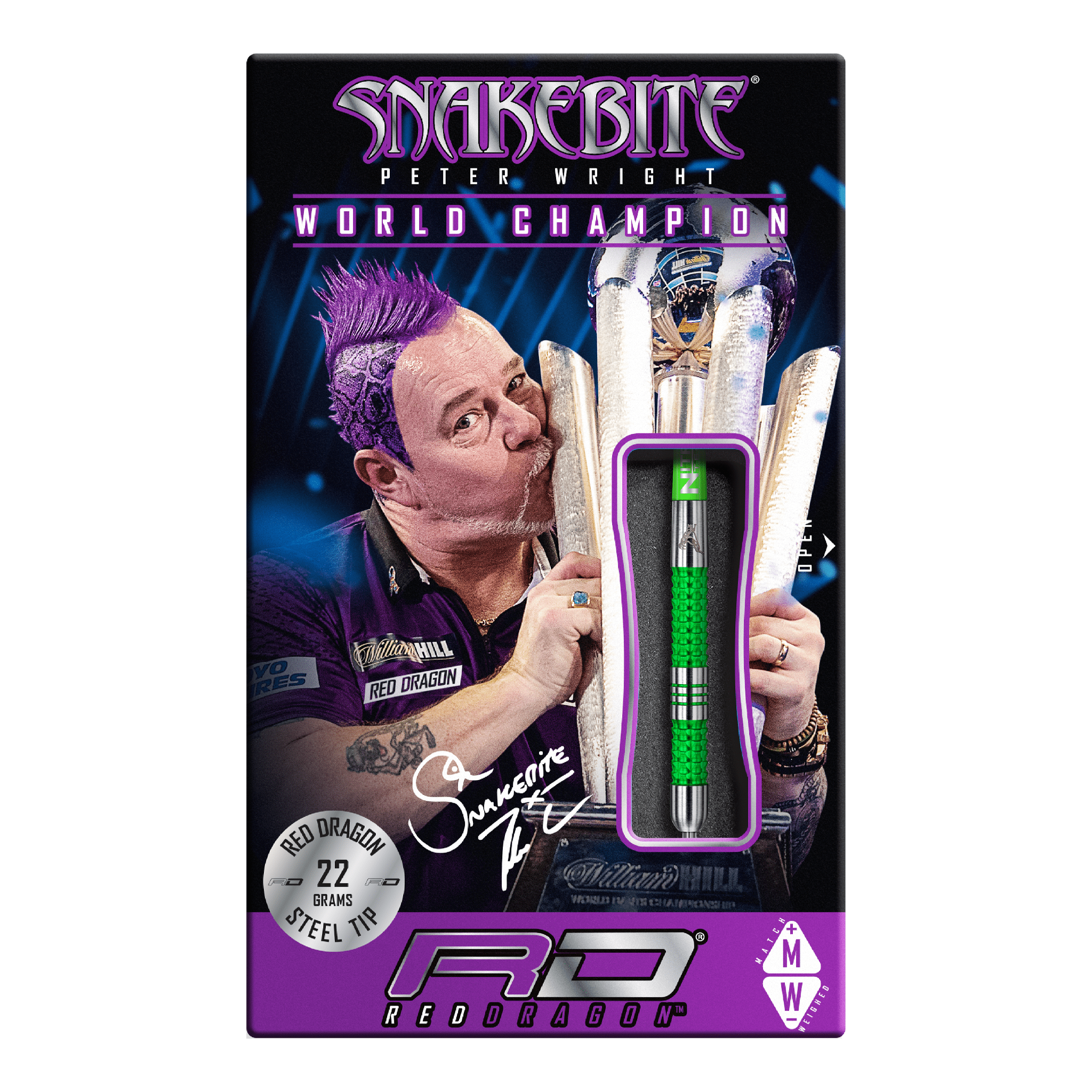 Peter Wright Mamba - 90% Tungsten Steel Tip Darts