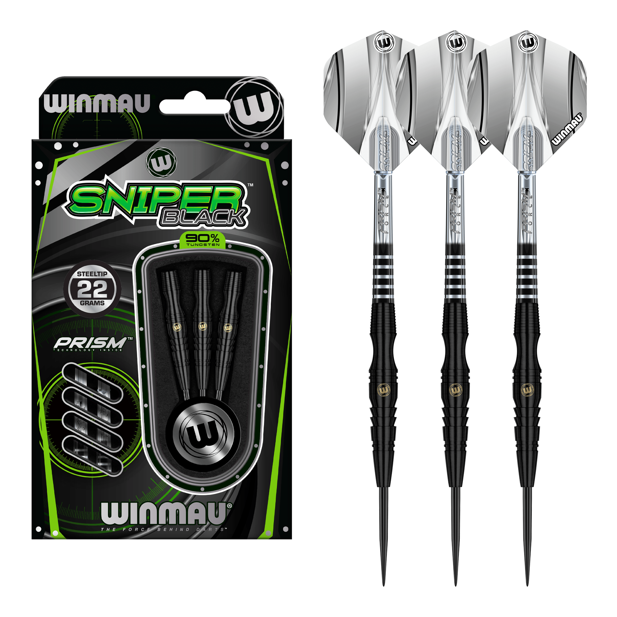 Sniper Black - 90% Tungsten Steel Tip Darts