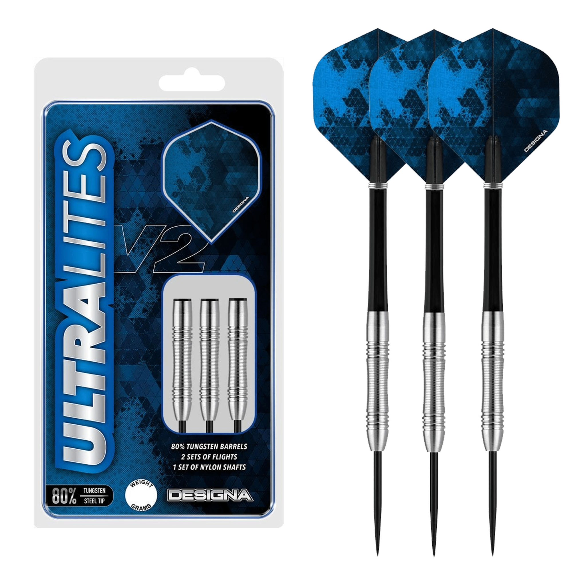 Ultralites V2 M4 - 80% Tungsten Steel Tip Darts