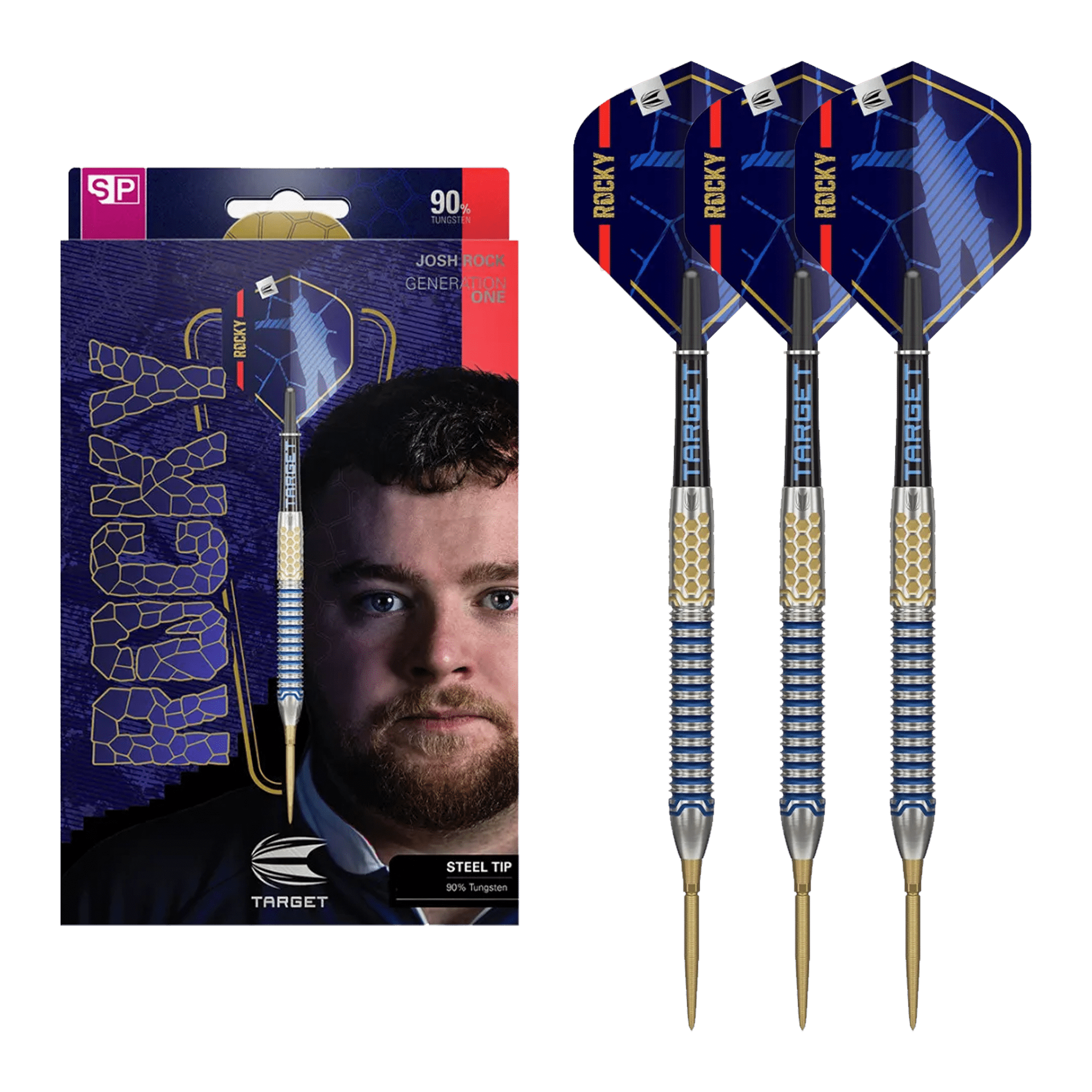 Josh Rock G1 Swiss Point - 90% Tungsten Steel Tip Darts