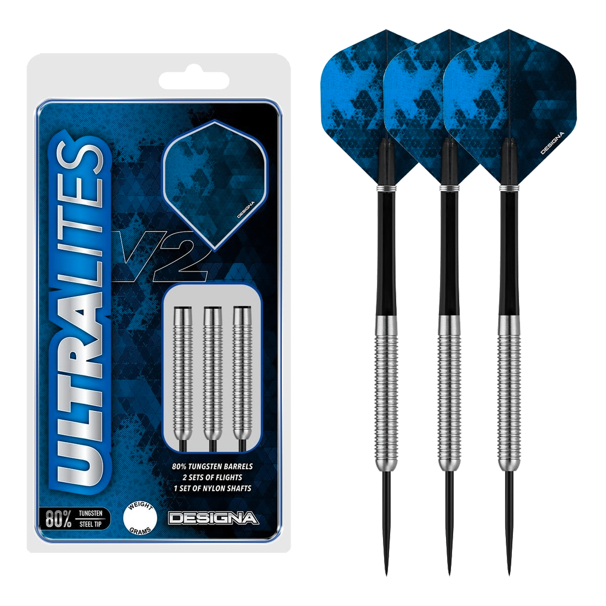 Ultralites V2 M3 - 80% Tungsten Steel Tip Darts