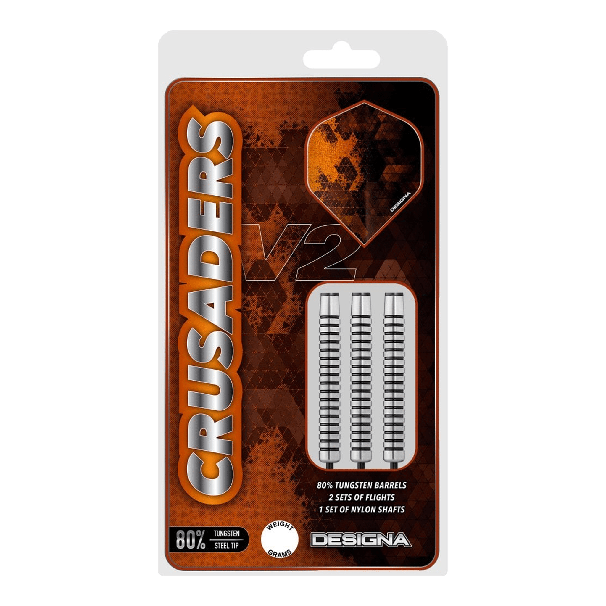 Crusader V2 M2 - 80% Tungsten Steel Tip Darts
