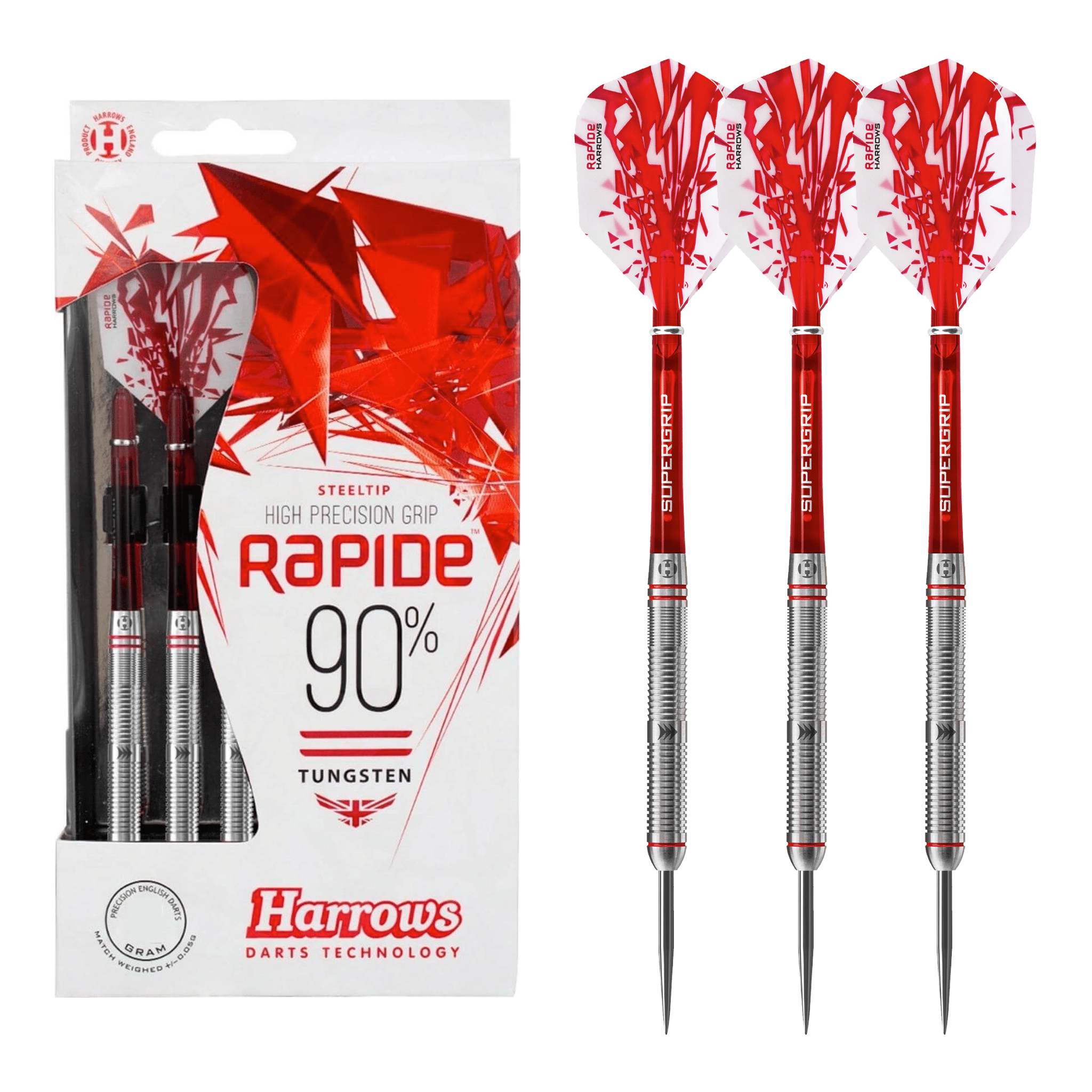 Rapide Ringed Parallel Barrel - 90% Tungsten Steel Tip Darts