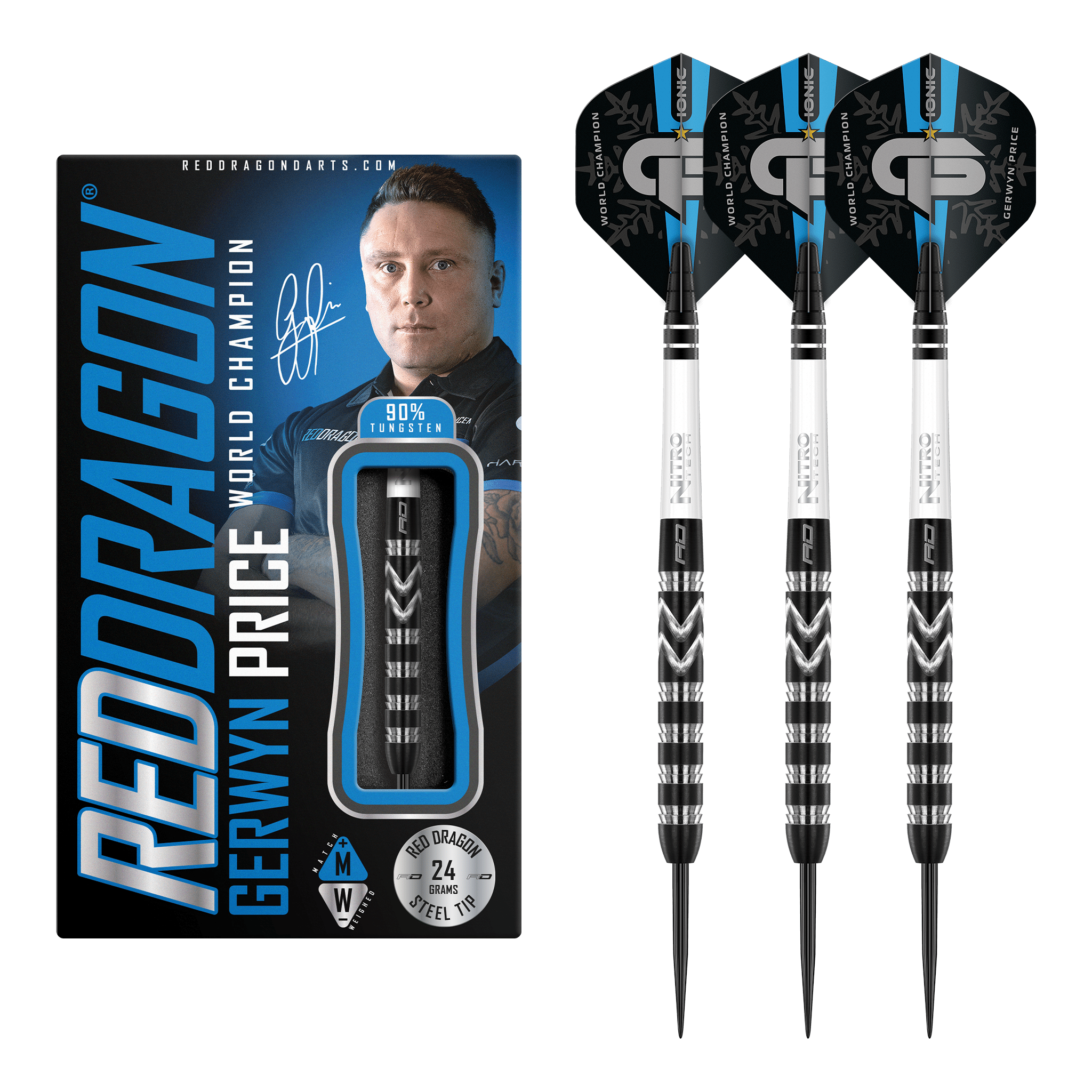Gerwyn Price World Champion Special Edition - 90% Tungsten Steel Tip Darts