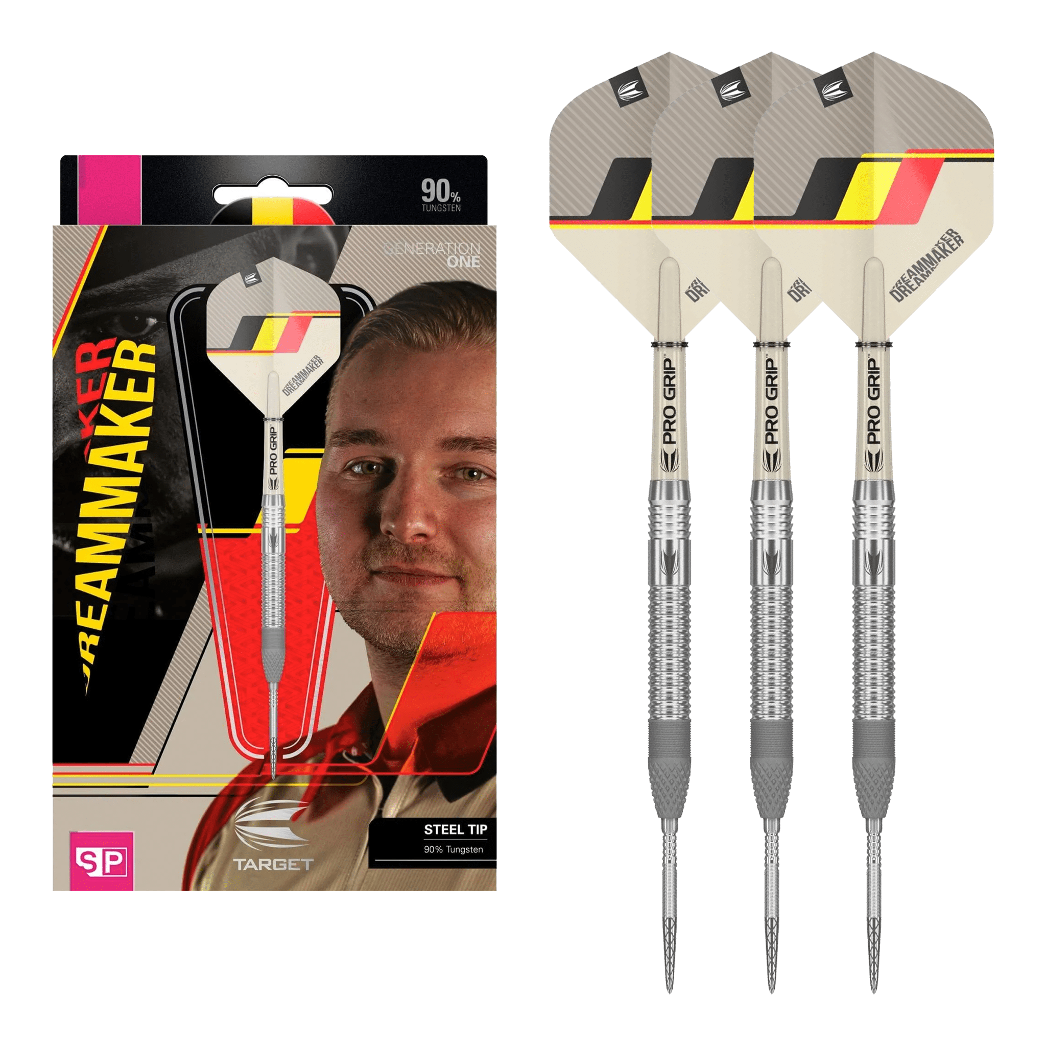 Dimitri Van Den Bergh Gen 1 - 90% Tungsten Steel Tip Darts