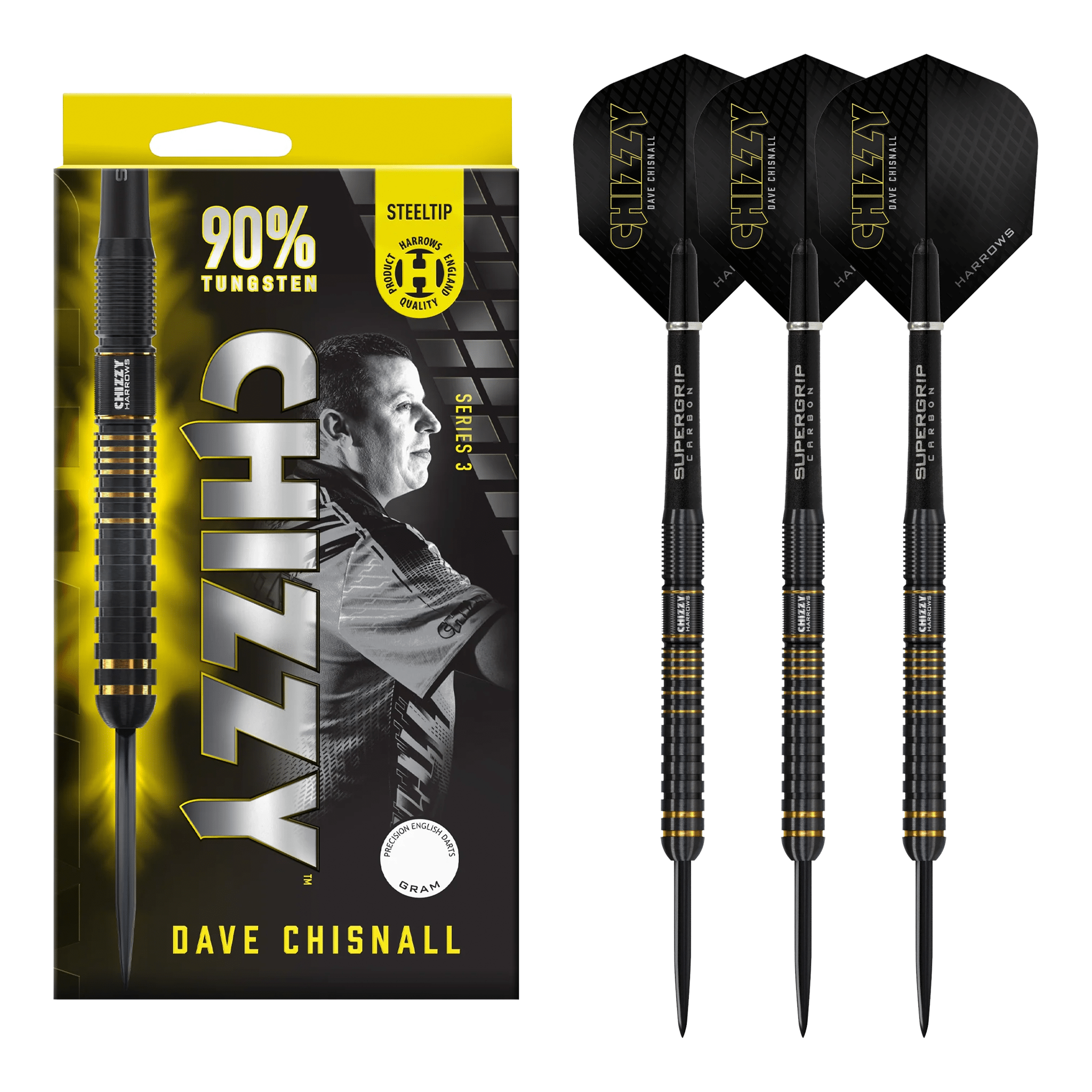 Dave Chisnall Chizzy Series 3 - 90% Tungsten Steel Tip Darts