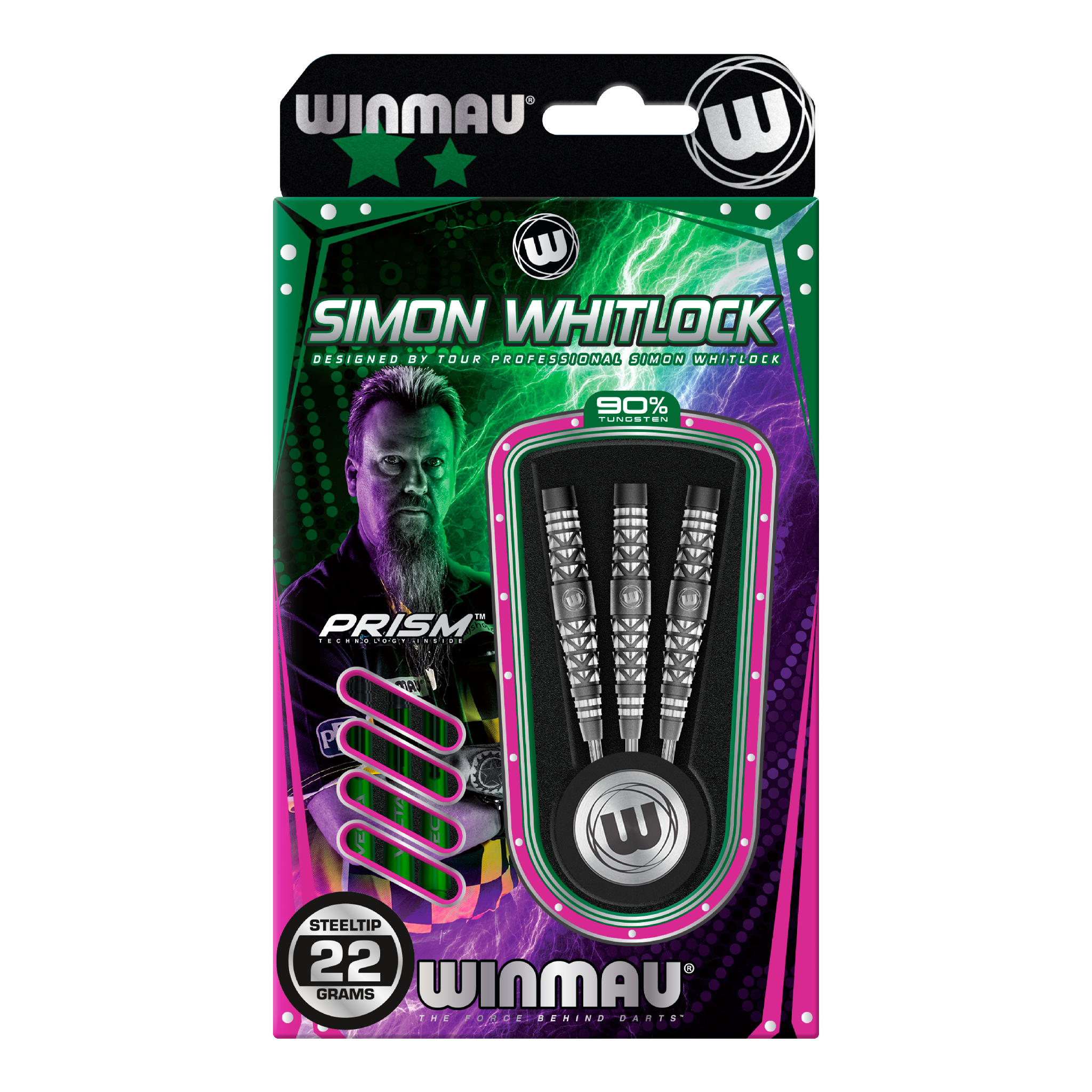 Simon Whitlock Shot Blast - 90% Tungsten Steel Tip Darts