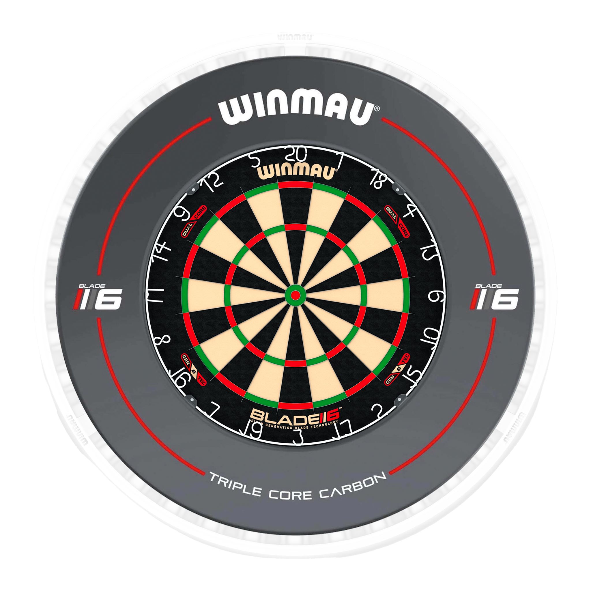 Blade 6 Dartboard, Surround & Ice White Plasma Light Bundle
