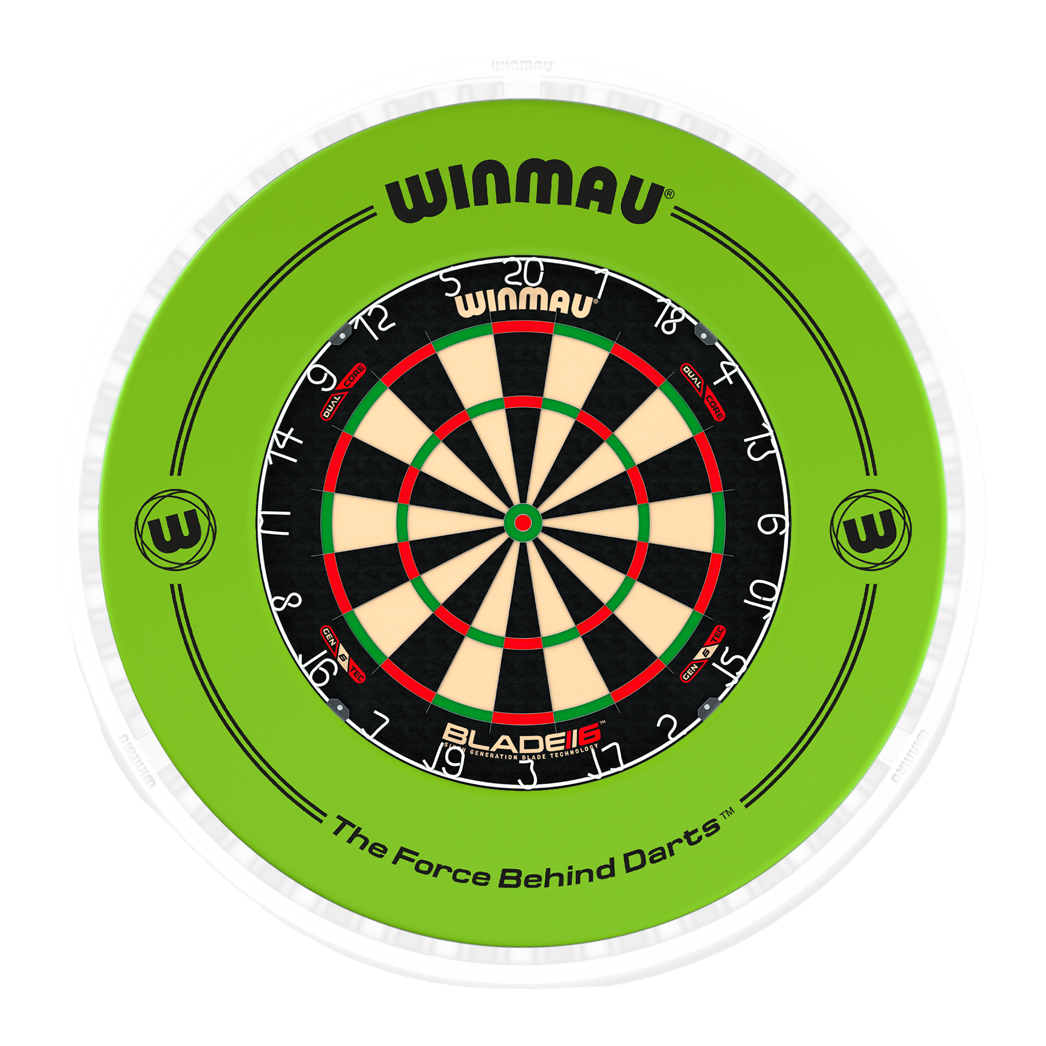 Blade 6 Dartboard, Surround & Ice White Plasma Light Bundle