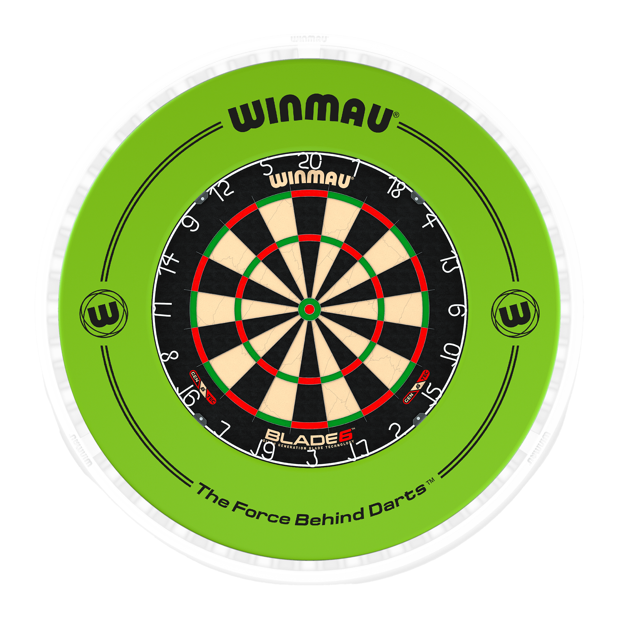 Blade 6 Dartboard, Surround & Ice White Plasma Light Bundle