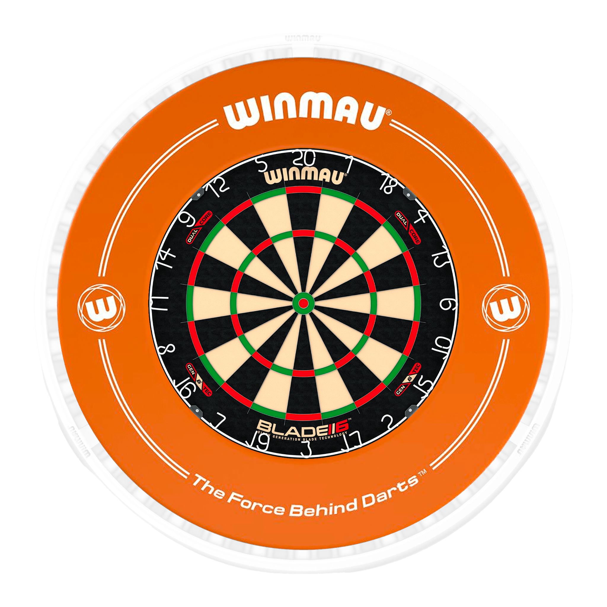 Blade 6 Dartboard, Surround & Ice White Plasma Light Bundle