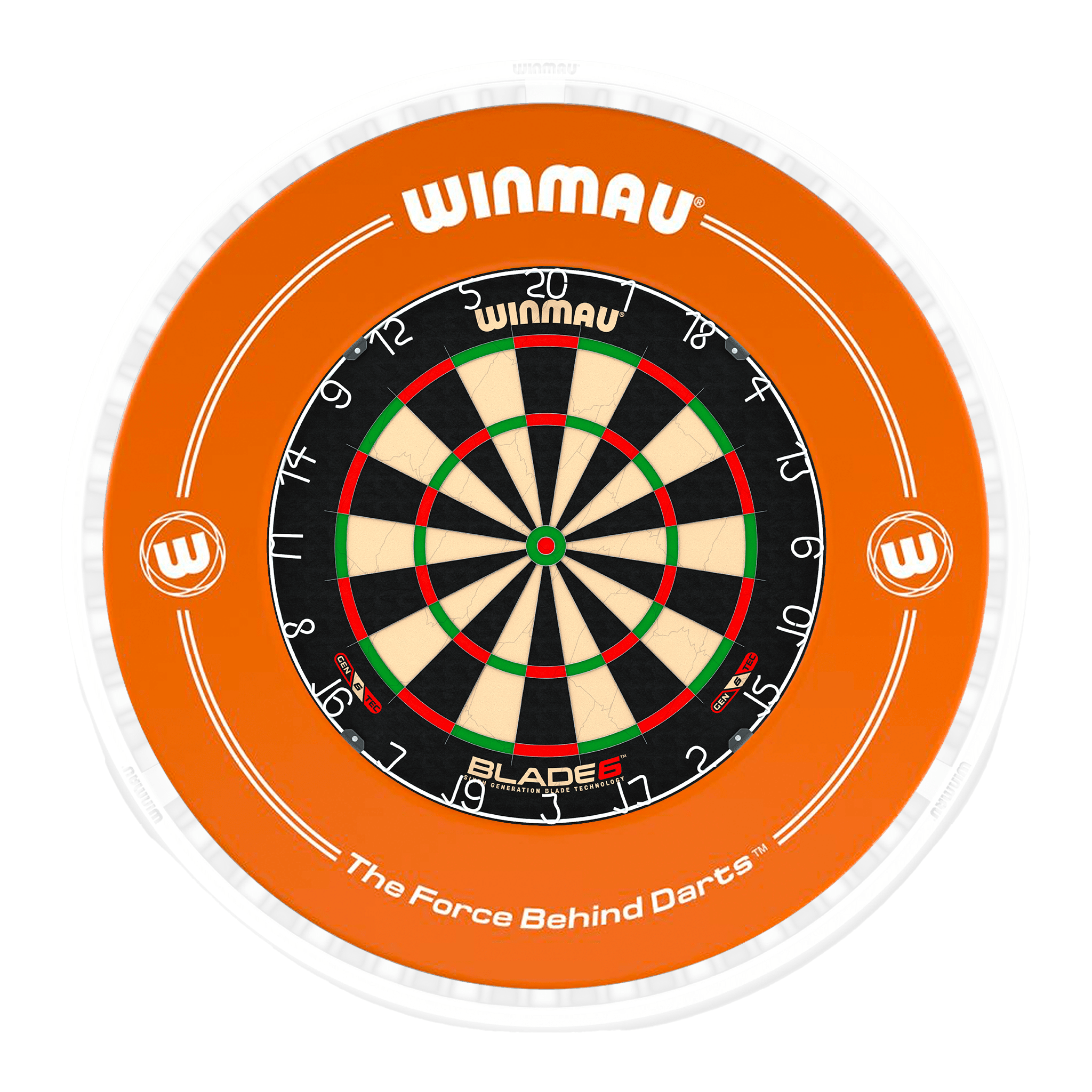 Blade 6 Dartboard, Surround & Ice White Plasma Light Bundle