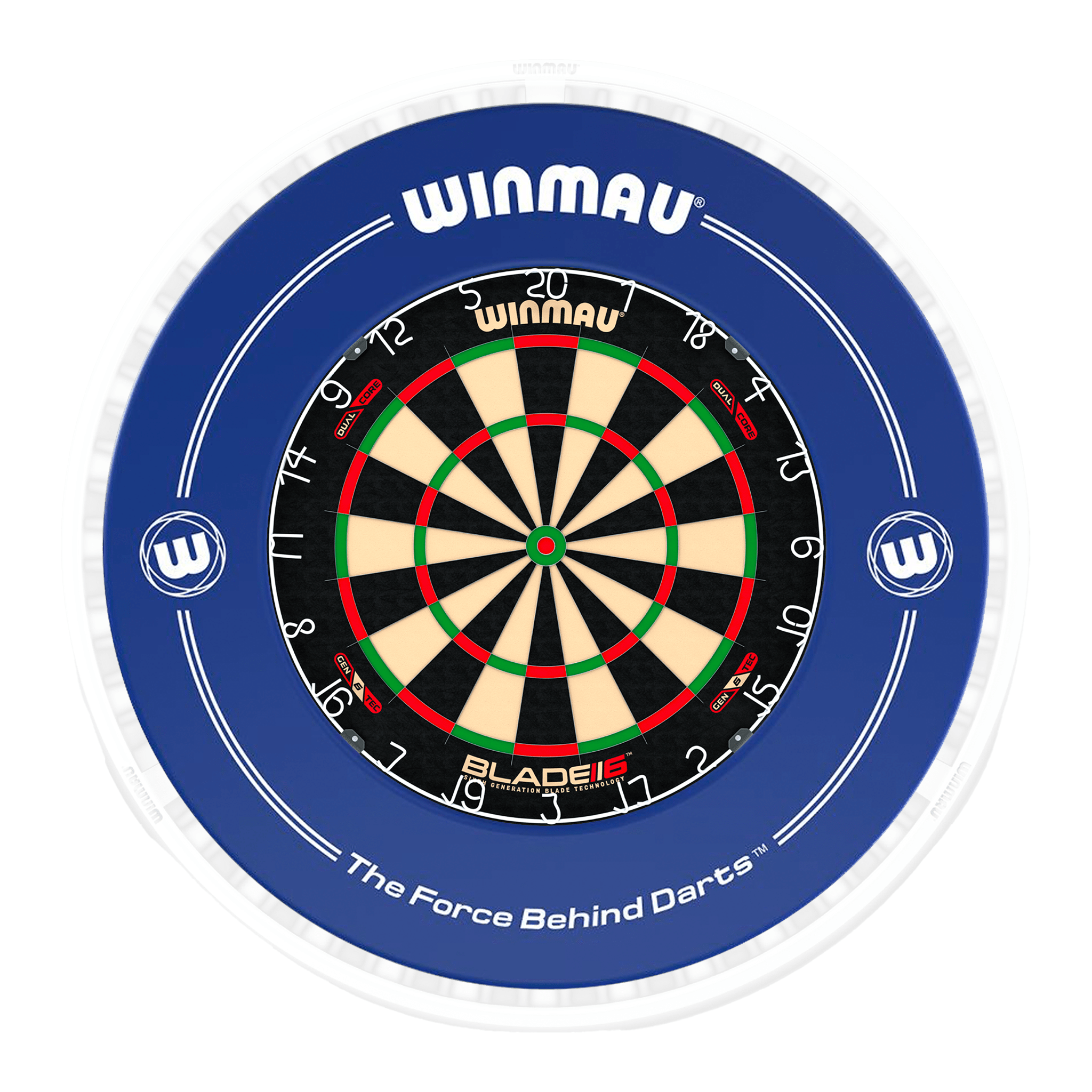 Blade 6 Dartboard, Surround & Ice White Plasma Light Bundle