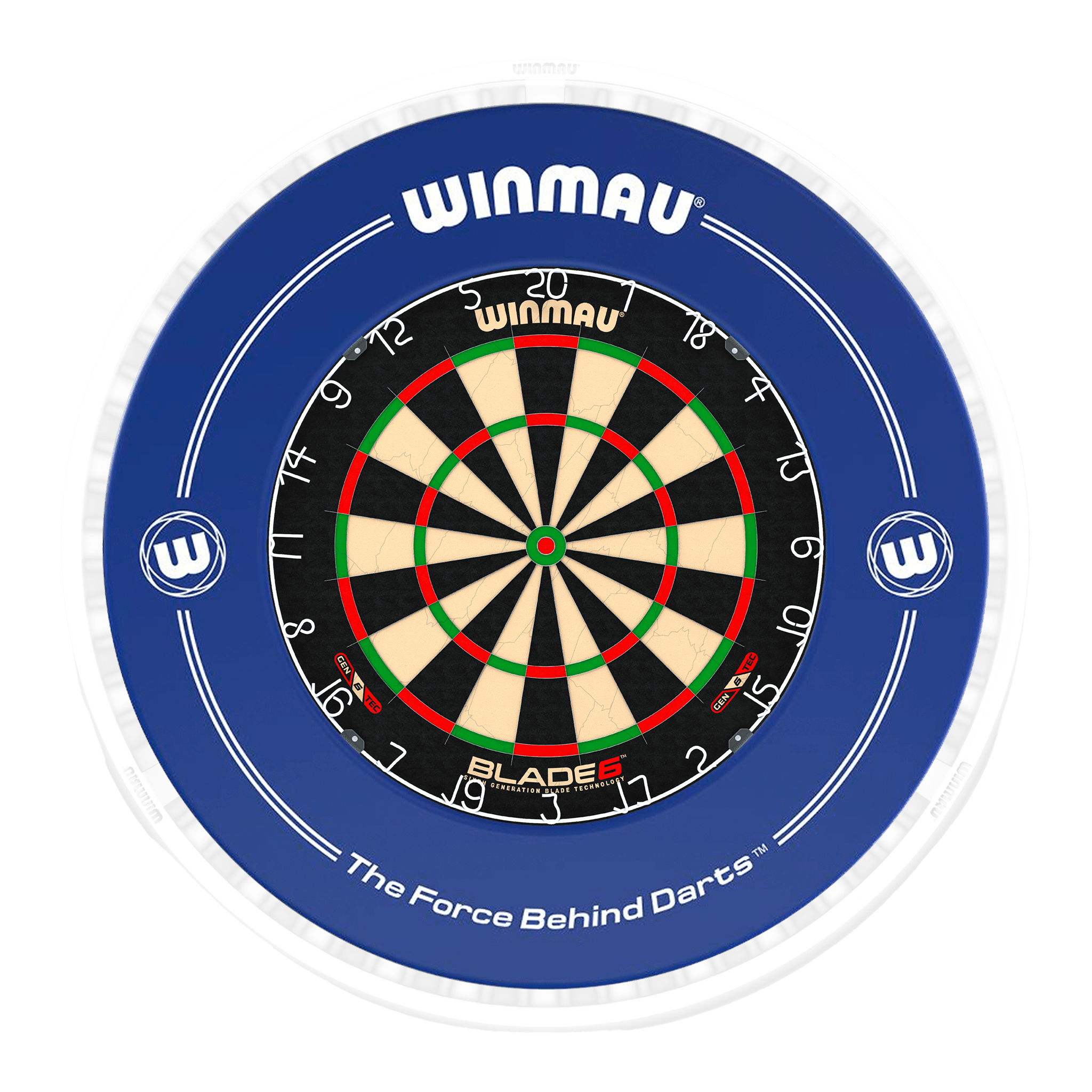 Blade 6 Dartboard, Surround & Ice White Plasma Light Bundle