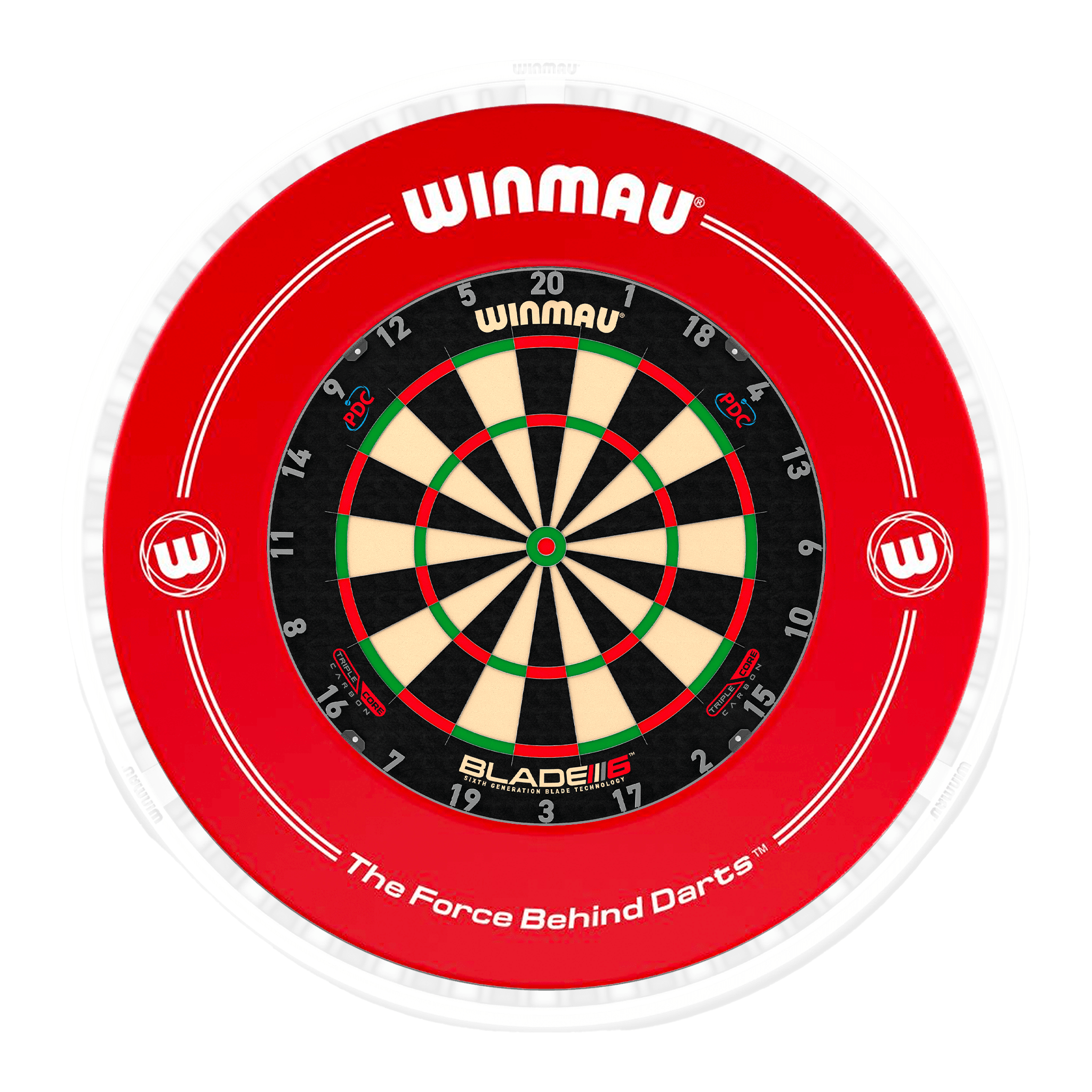 Blade 6 Dartboard, Surround & Ice White Plasma Light Bundle