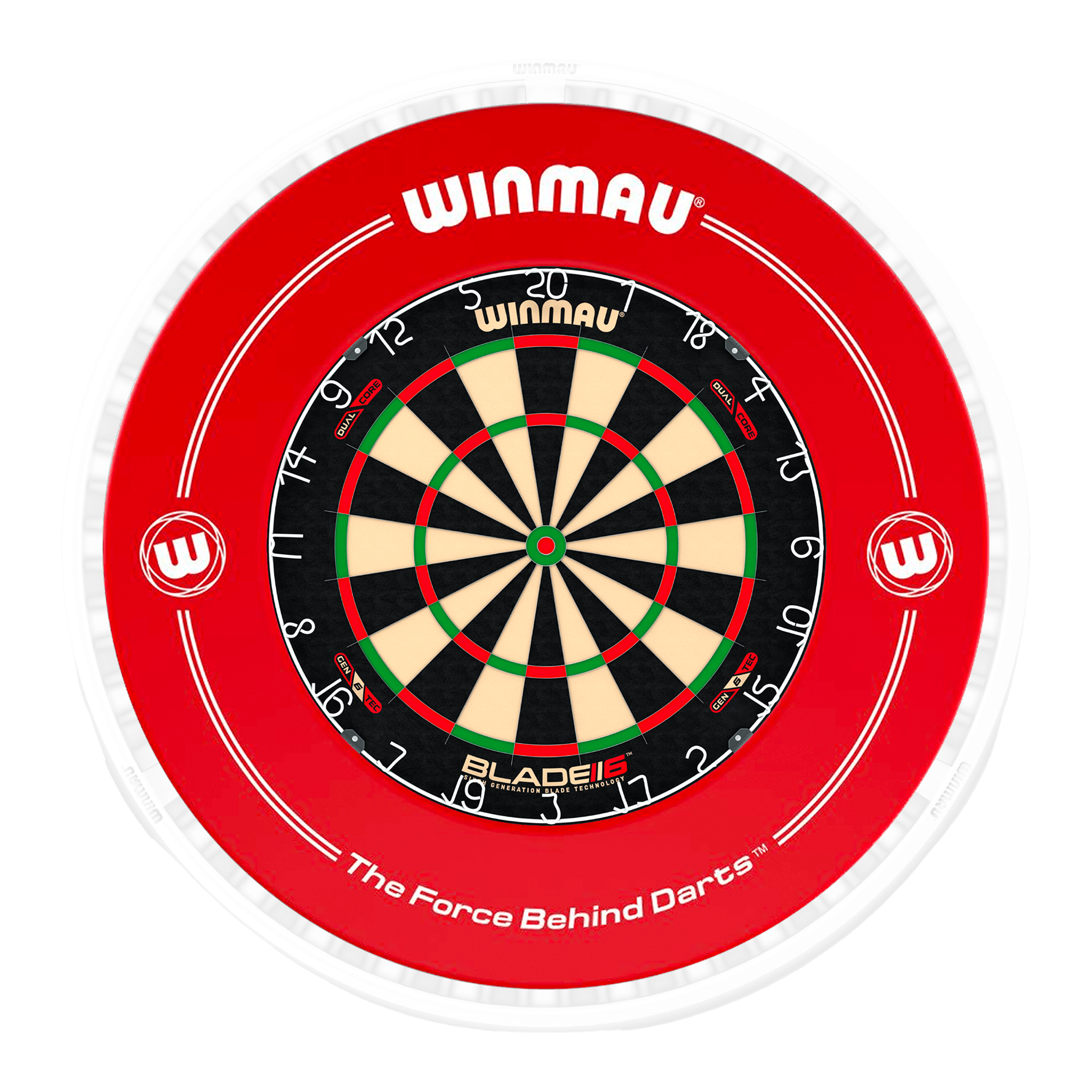 Blade 6 Dartboard, Surround & Ice White Plasma Light Bundle