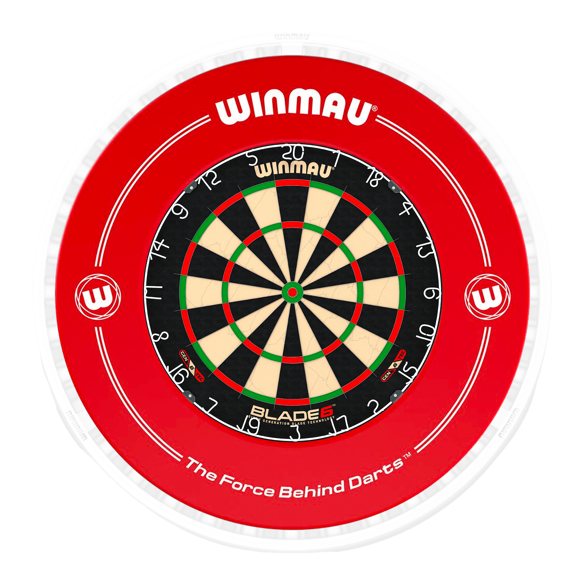 Blade 6 Dartboard, Surround & Ice White Plasma Light Bundle