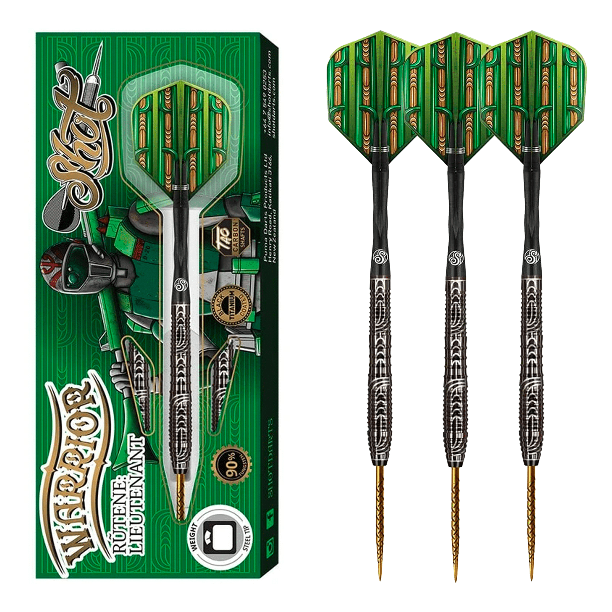 Warrior Rutene - 90% Tungsten Steel Tip Darts