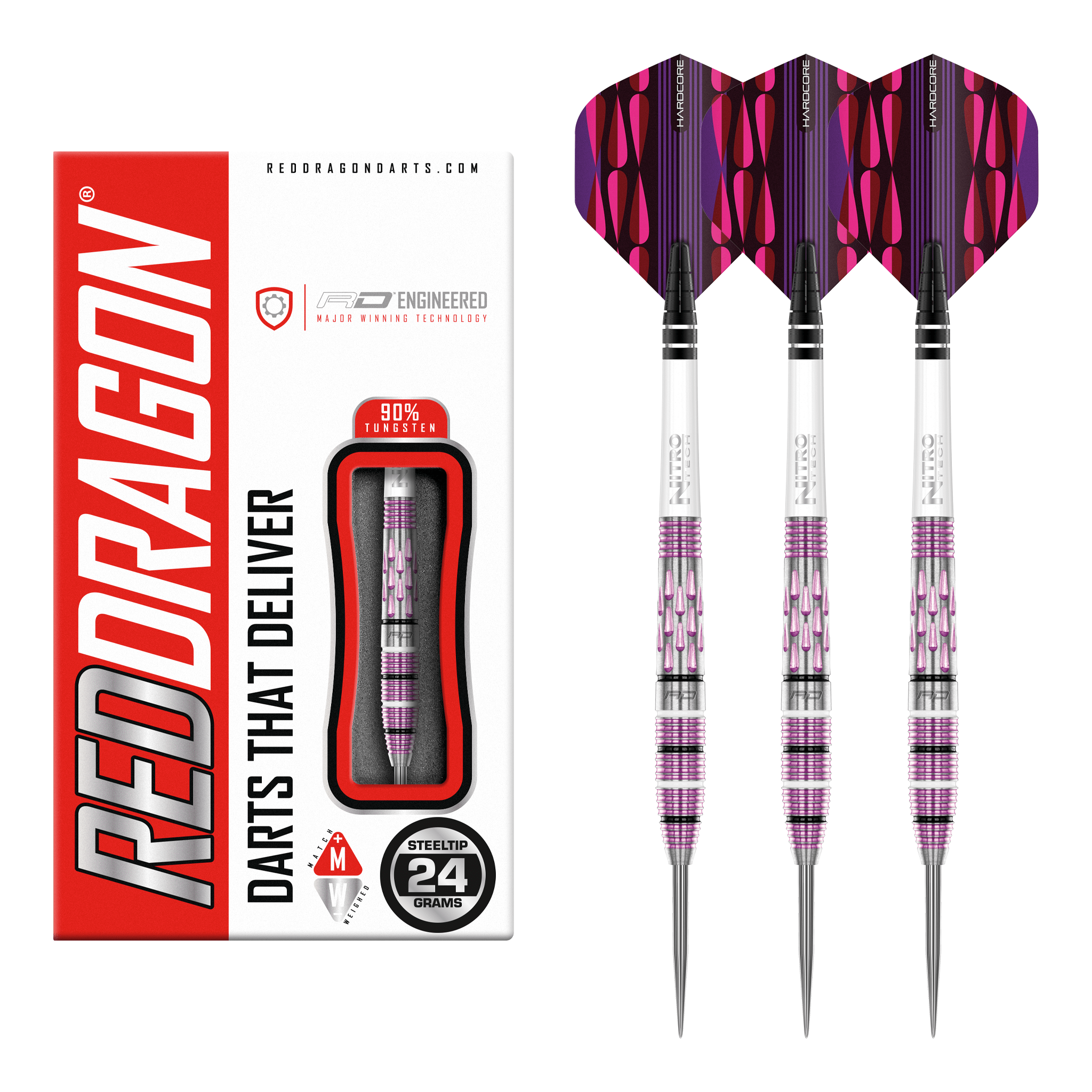Artura 1 Pink - 90% Tungsten Steel Tip Darts