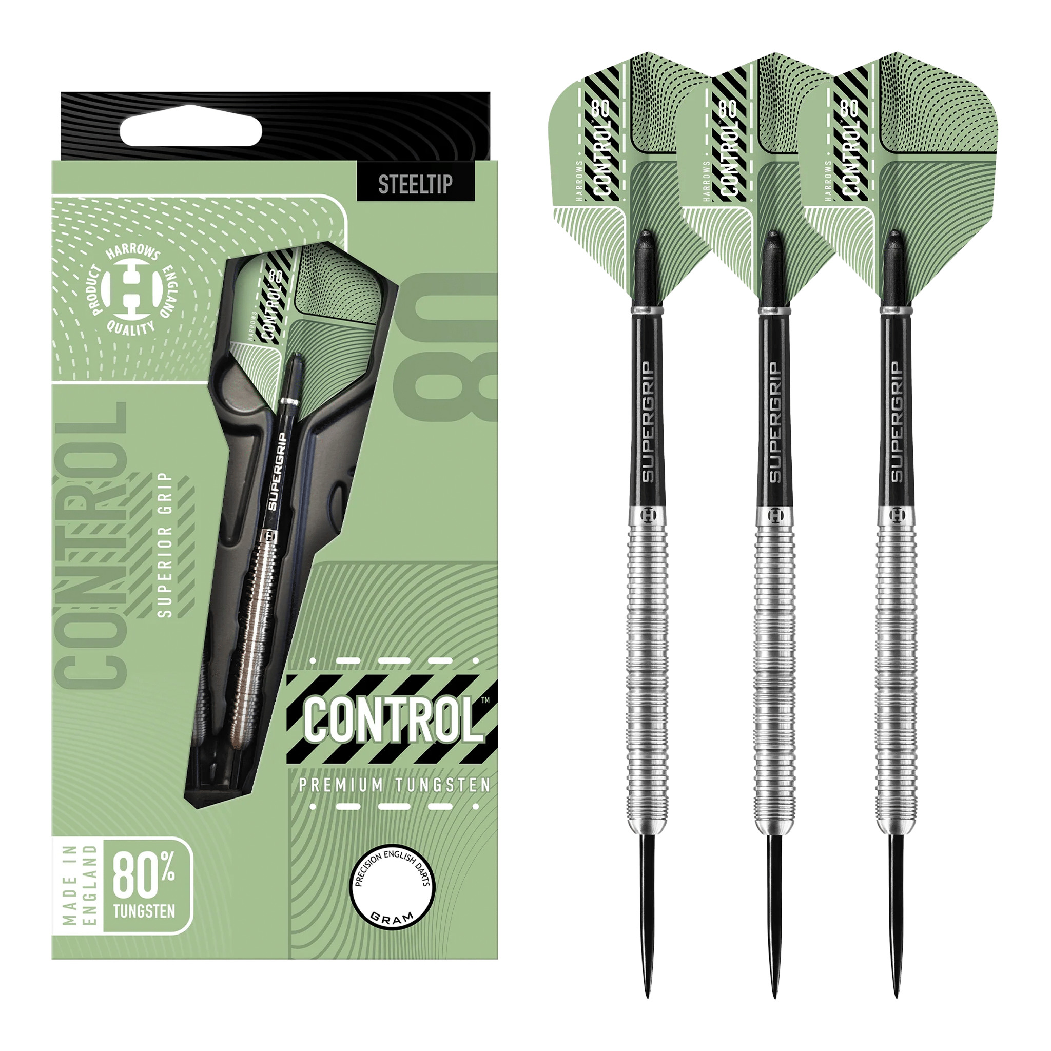 Control Parallel - 80% Tungsten Steel Tip Darts