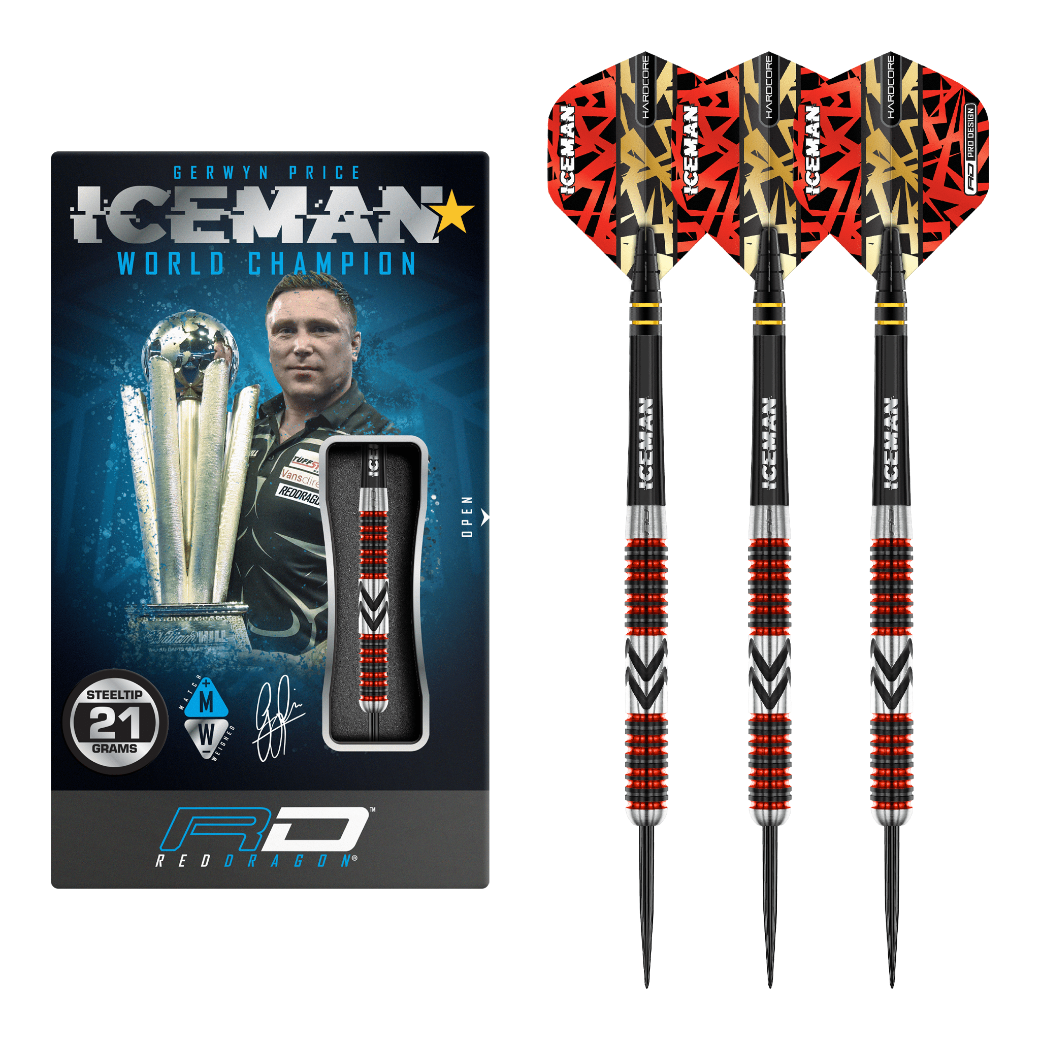 Gerwyn Price Firebird - 90% Tungsten Steel Tip Darts