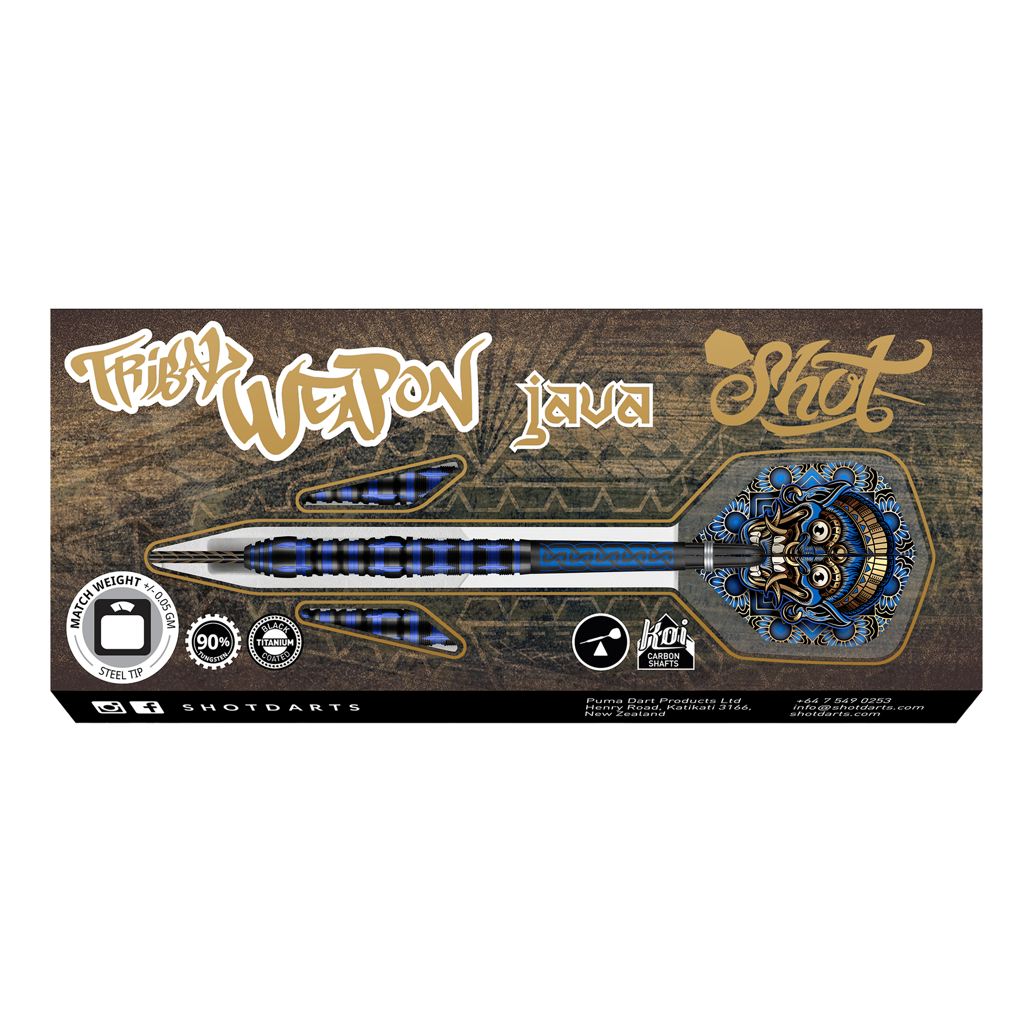 Tribal Weapon Java - 90% Tungsten Steel Tip Darts