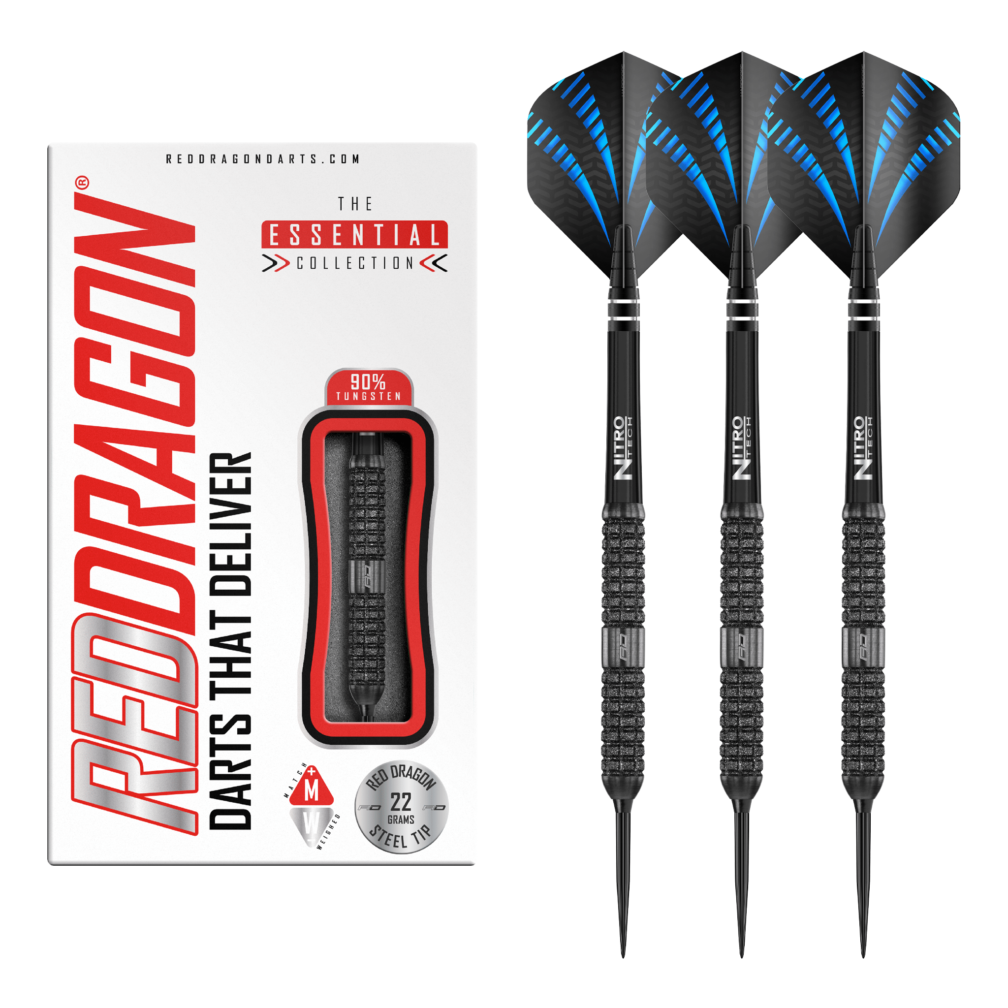 Touchstone Parallel Barrel - 90% Tungsten Steel Tip Darts