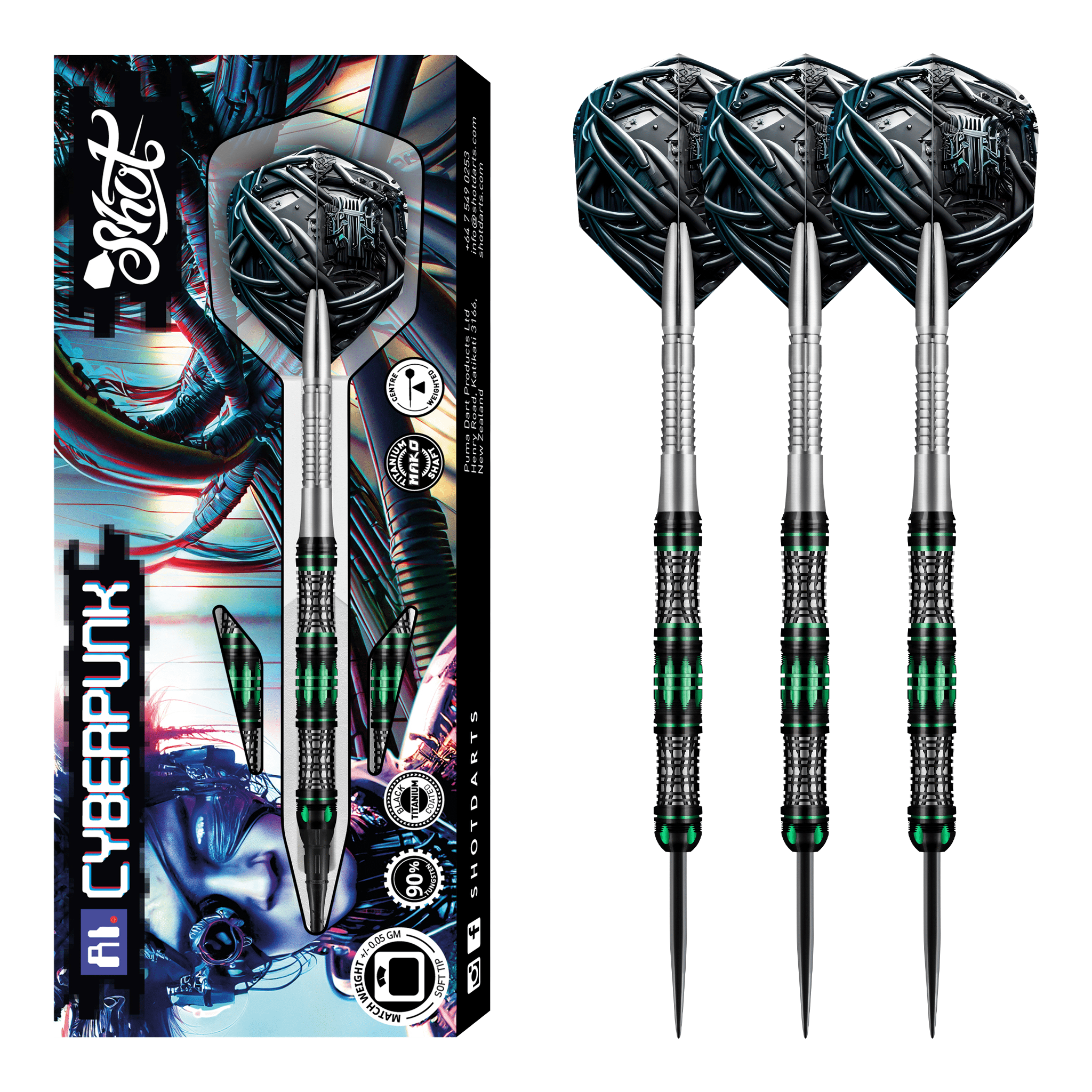 AI Cyberpunk - 90% Tungsten Steel Tip Darts