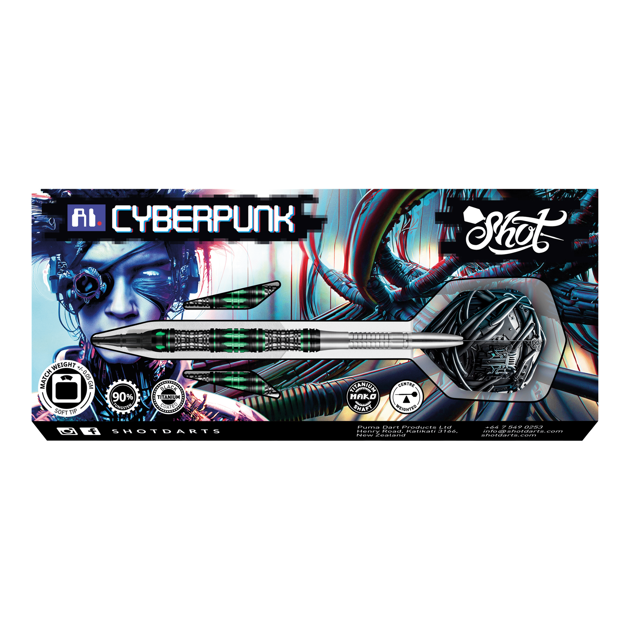 AI Cyberpunk - 90% Tungsten Steel Tip Darts