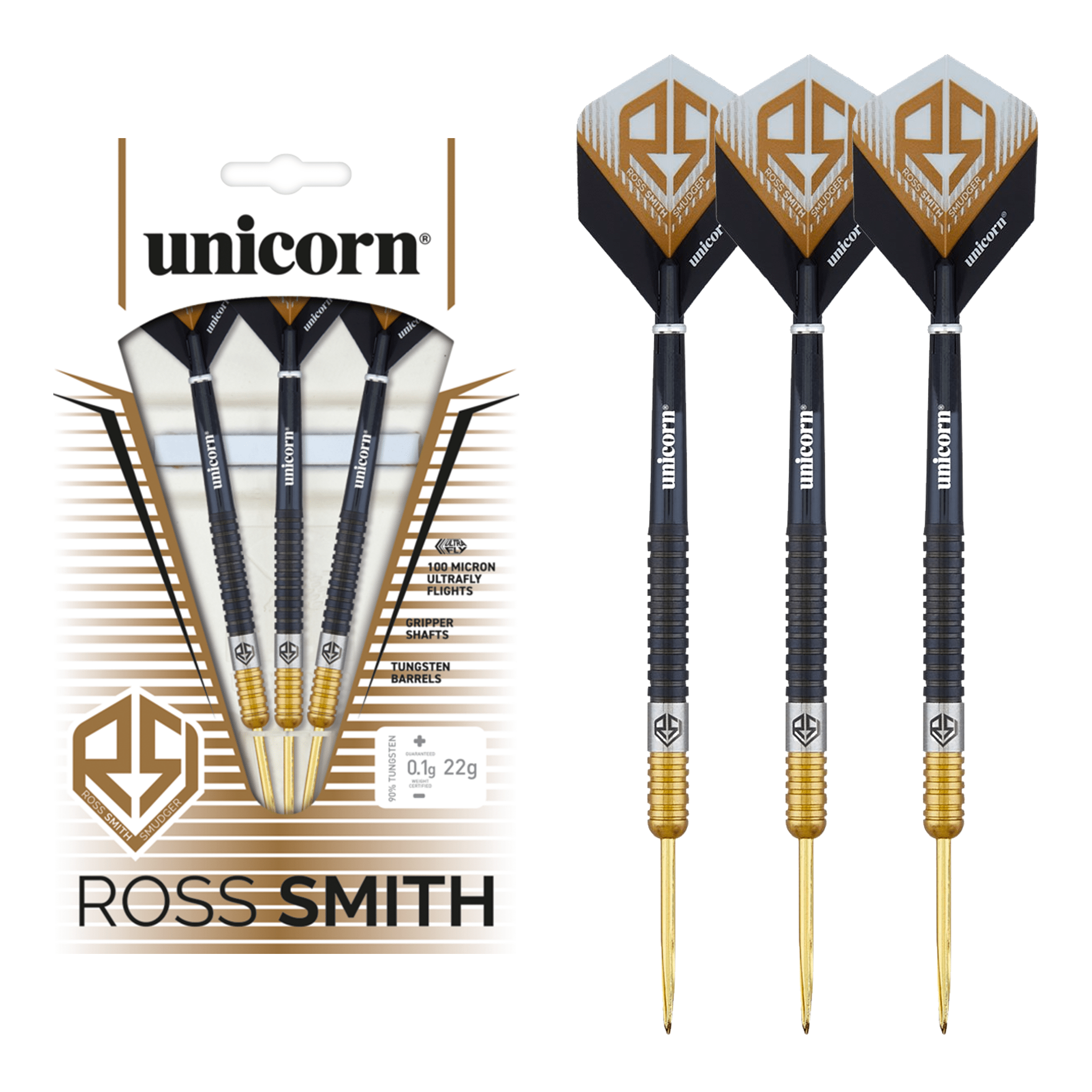 Ross Smith Two-Tone - 90% Tungsten Steel Tip Darts