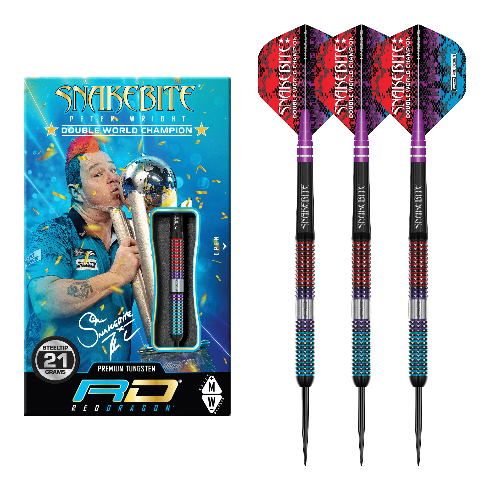 Peter Wright Spirit - 90% Tungsten Steel Tip Darts