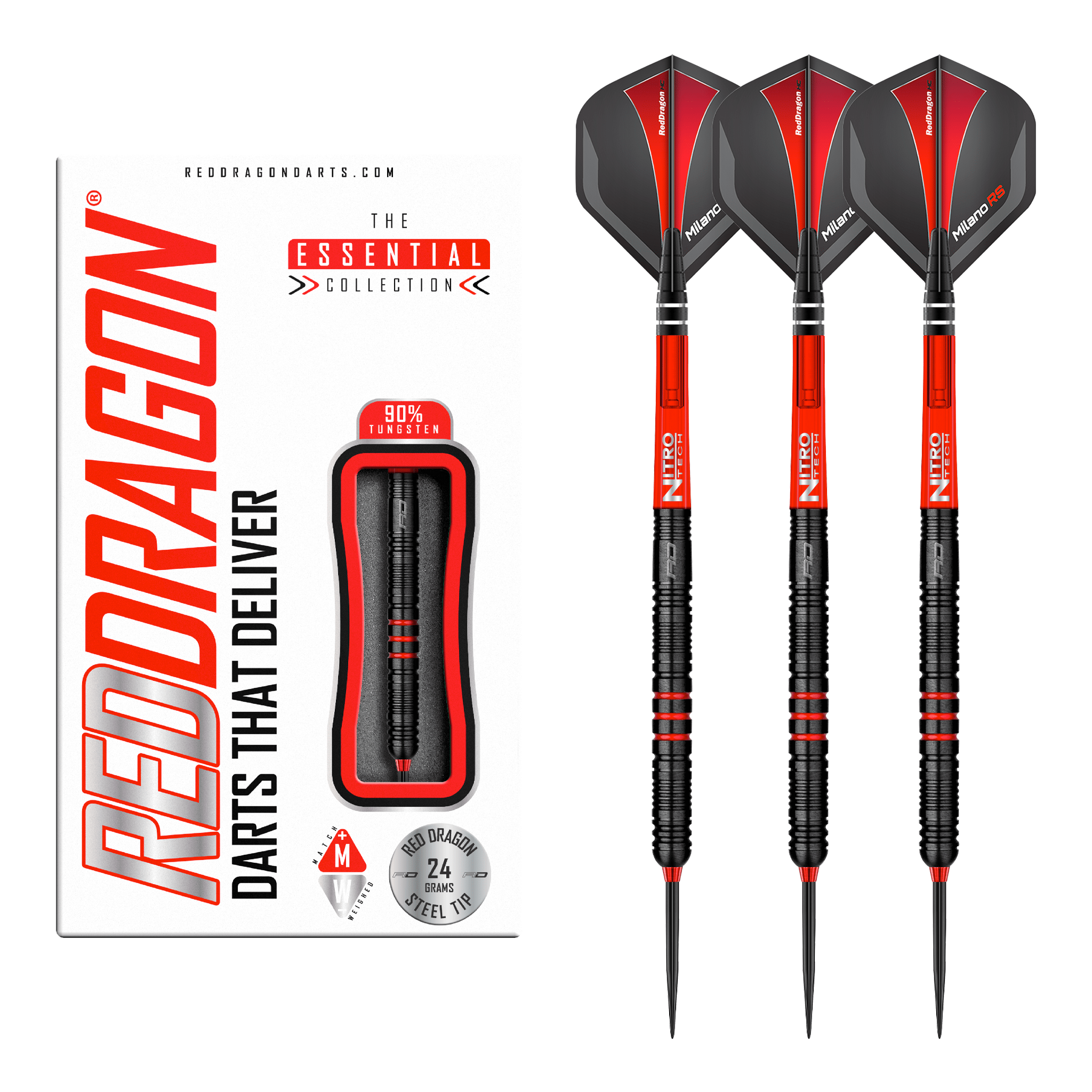 Milano RS 4 - 90% Tungsten Steel Tip Darts