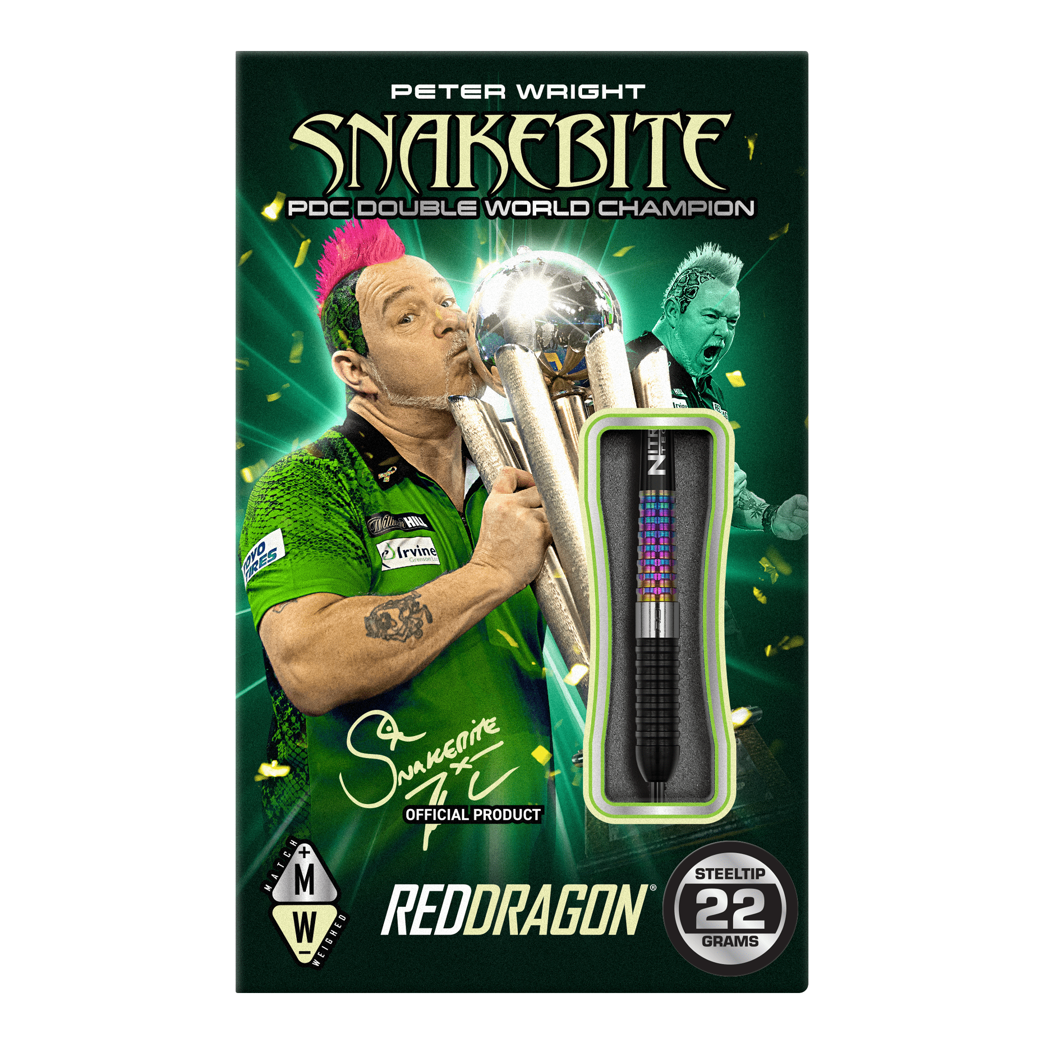 Peter Wright Corra - 90% Tungsten Steel Tip Darts