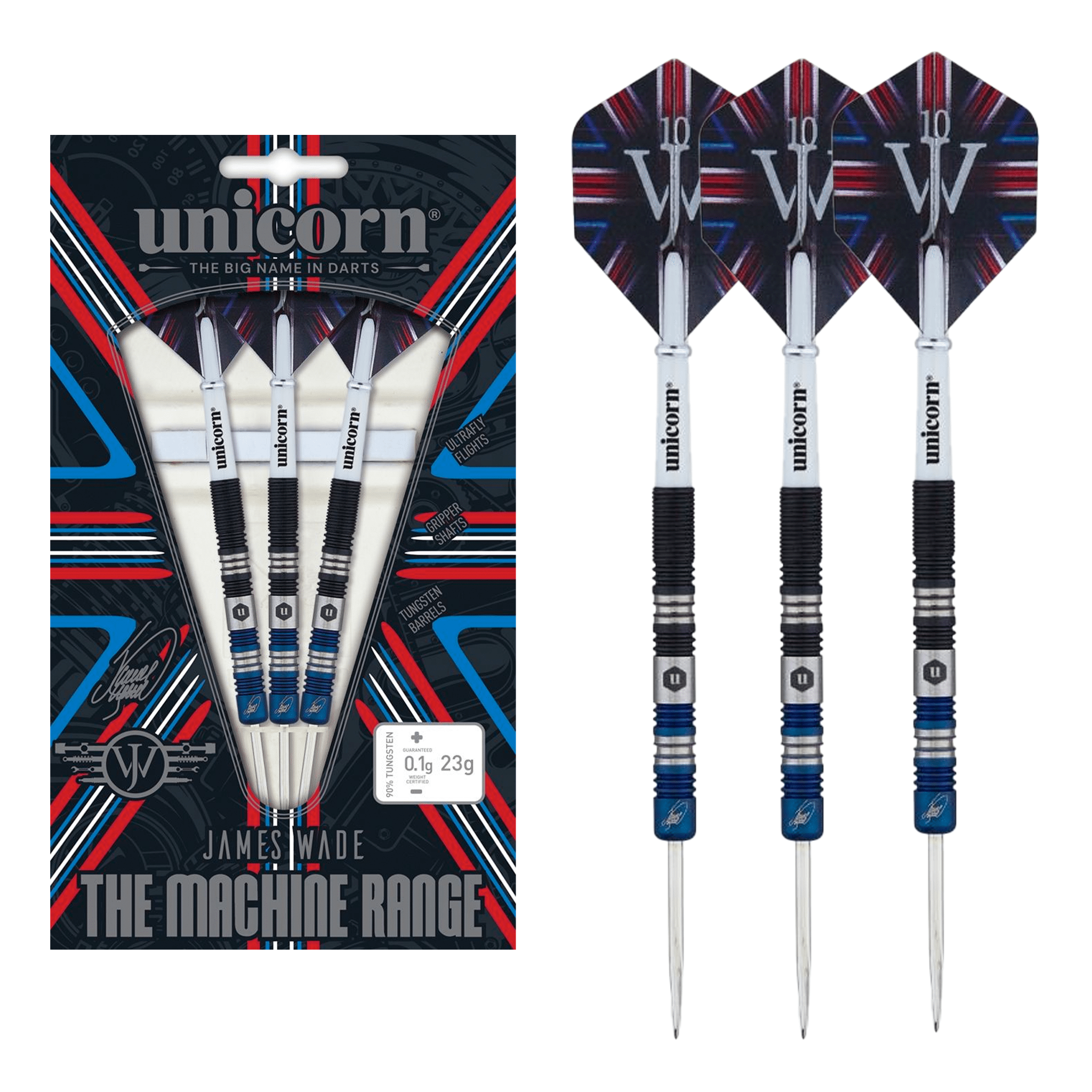 James Wade The Machine Two-Tone - 90% Tungsten Steel Tip Darts