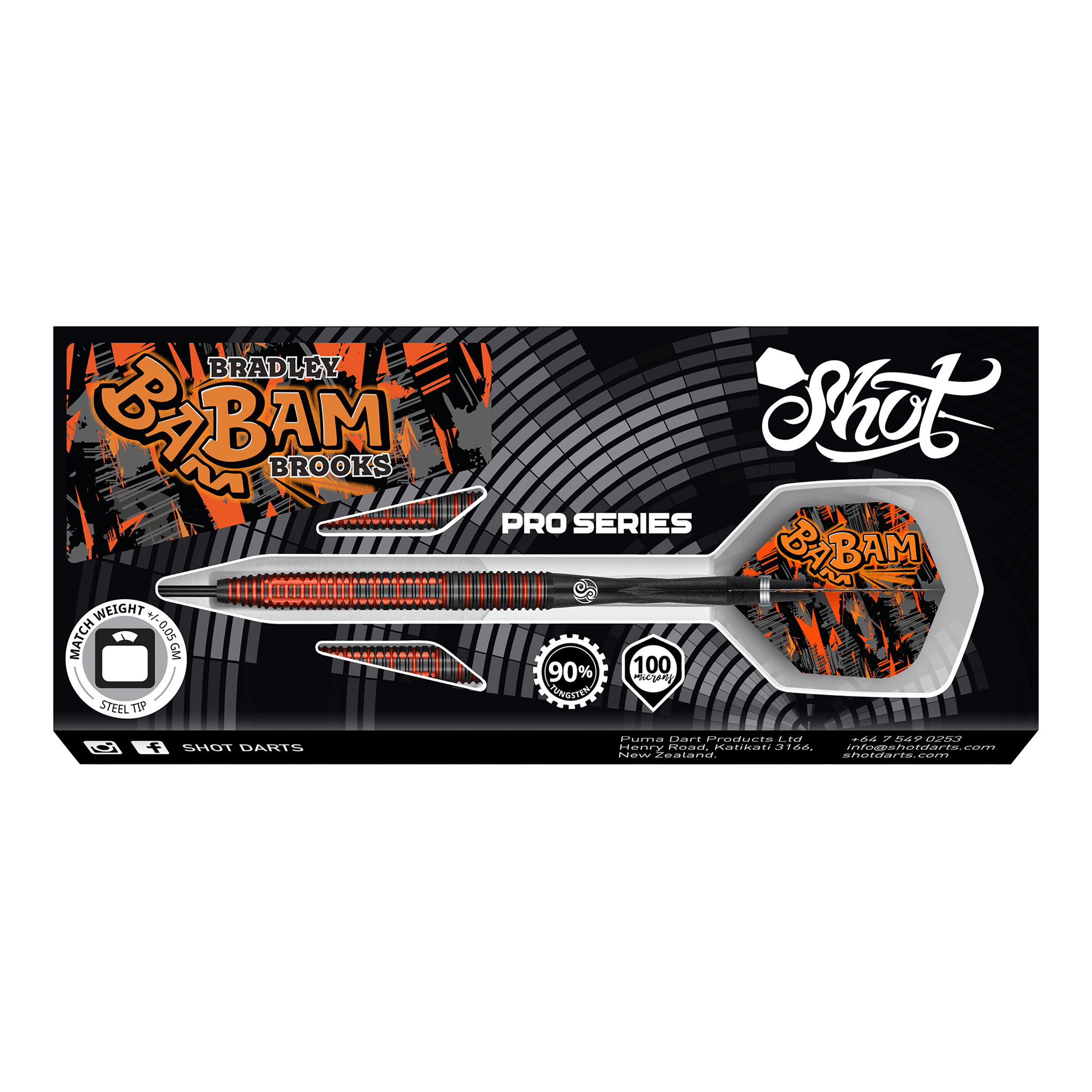 Bradley Brooks - 90% Tungsten Steel Tip Darts