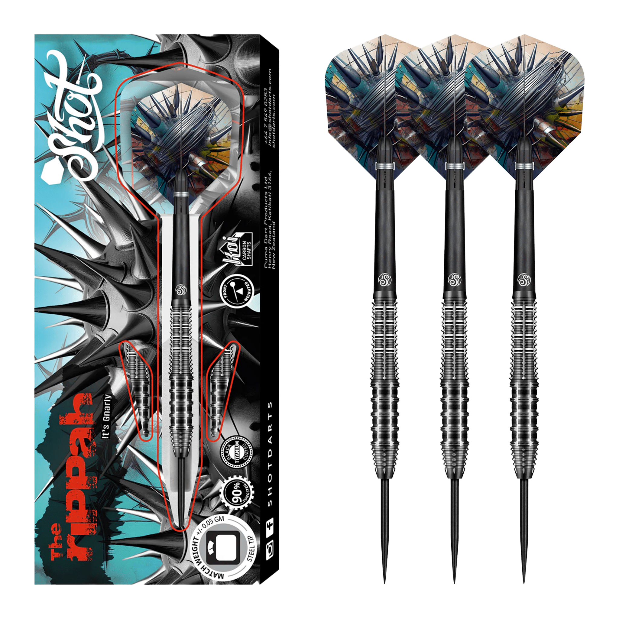 Gnarly Rippah - 90% Tungsten Steel Tip Darts