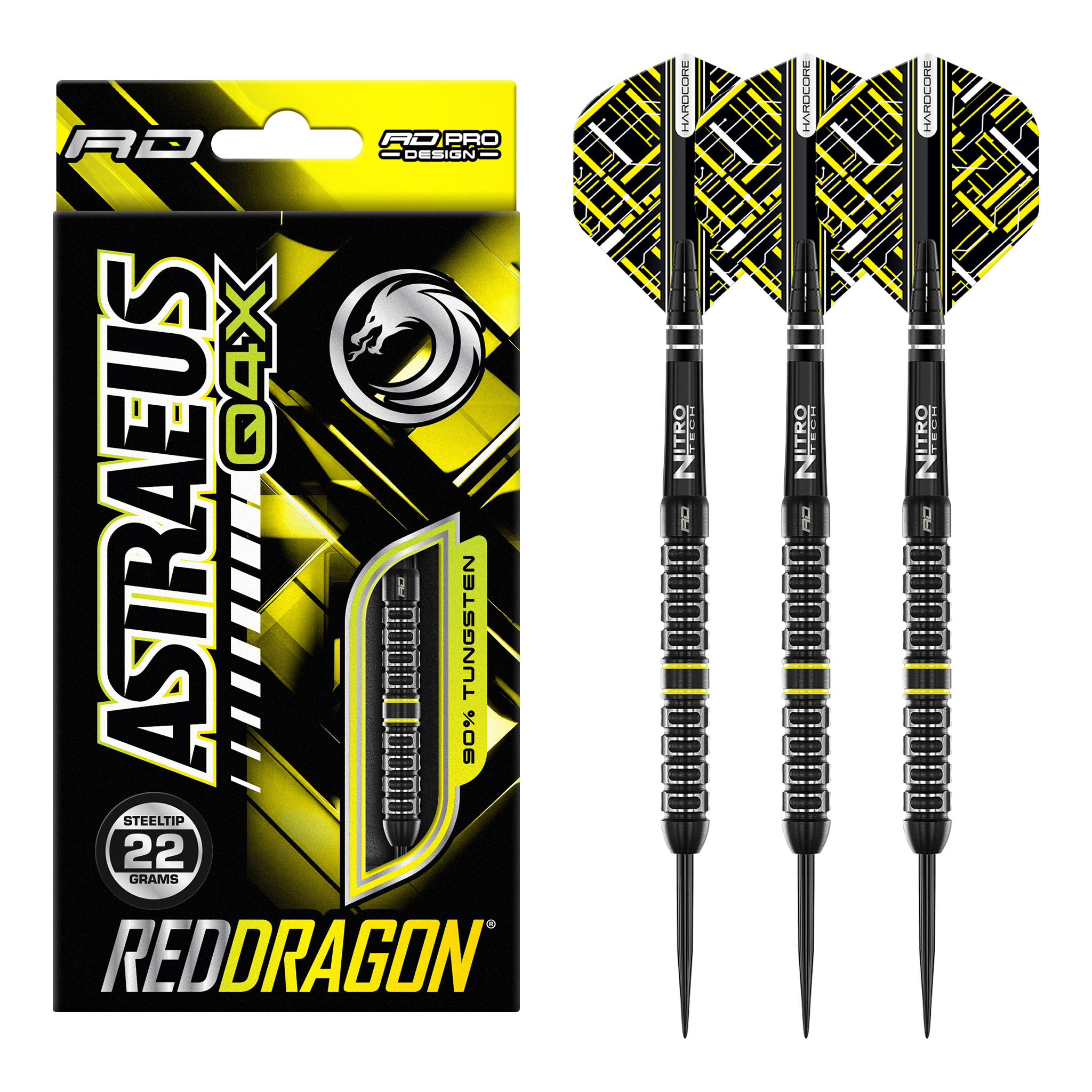 Astraeus Q4X Parallel - 90% Tungsten Steel Tip Darts