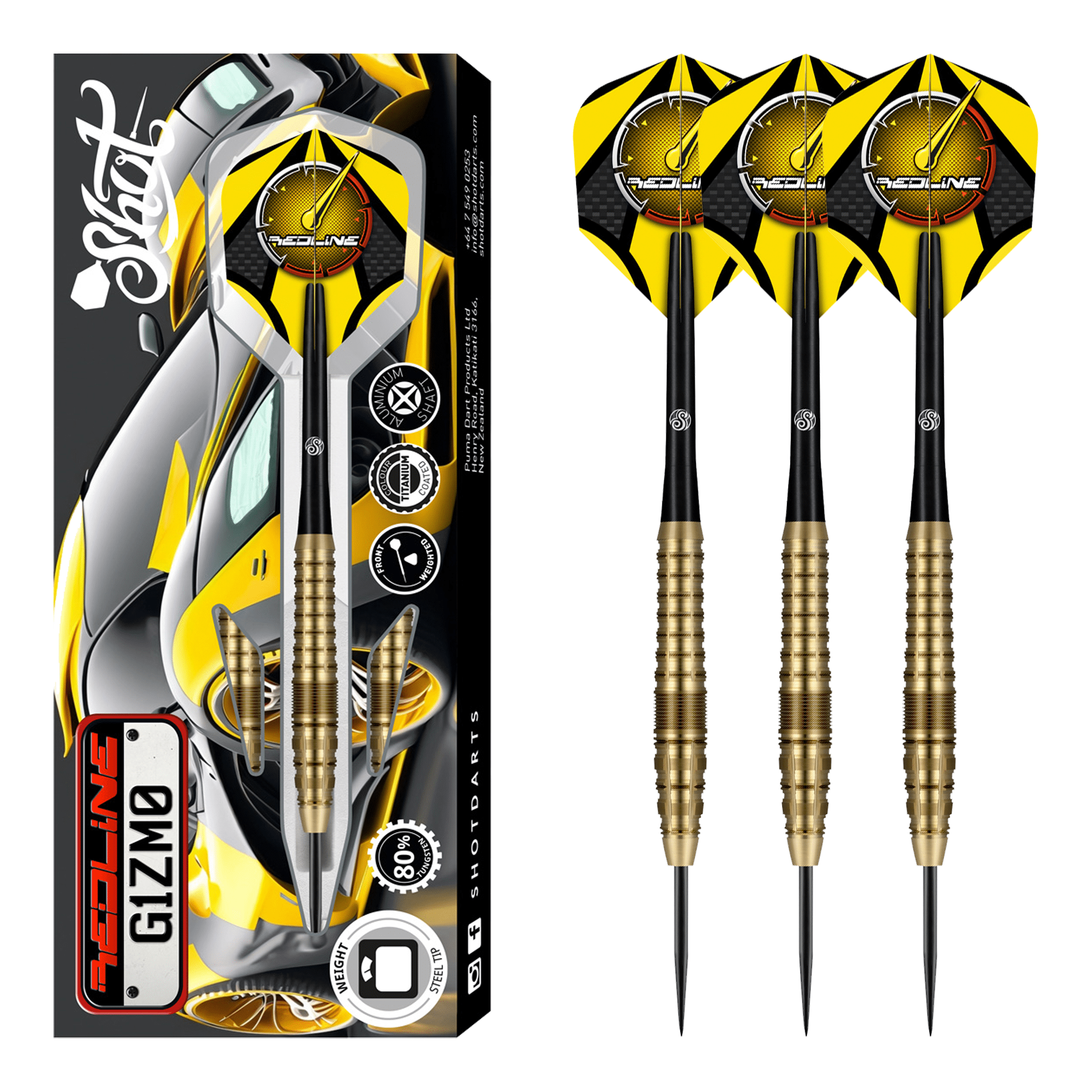 Redline G1ZMO - 80% Tungsten Steel Tip Darts
