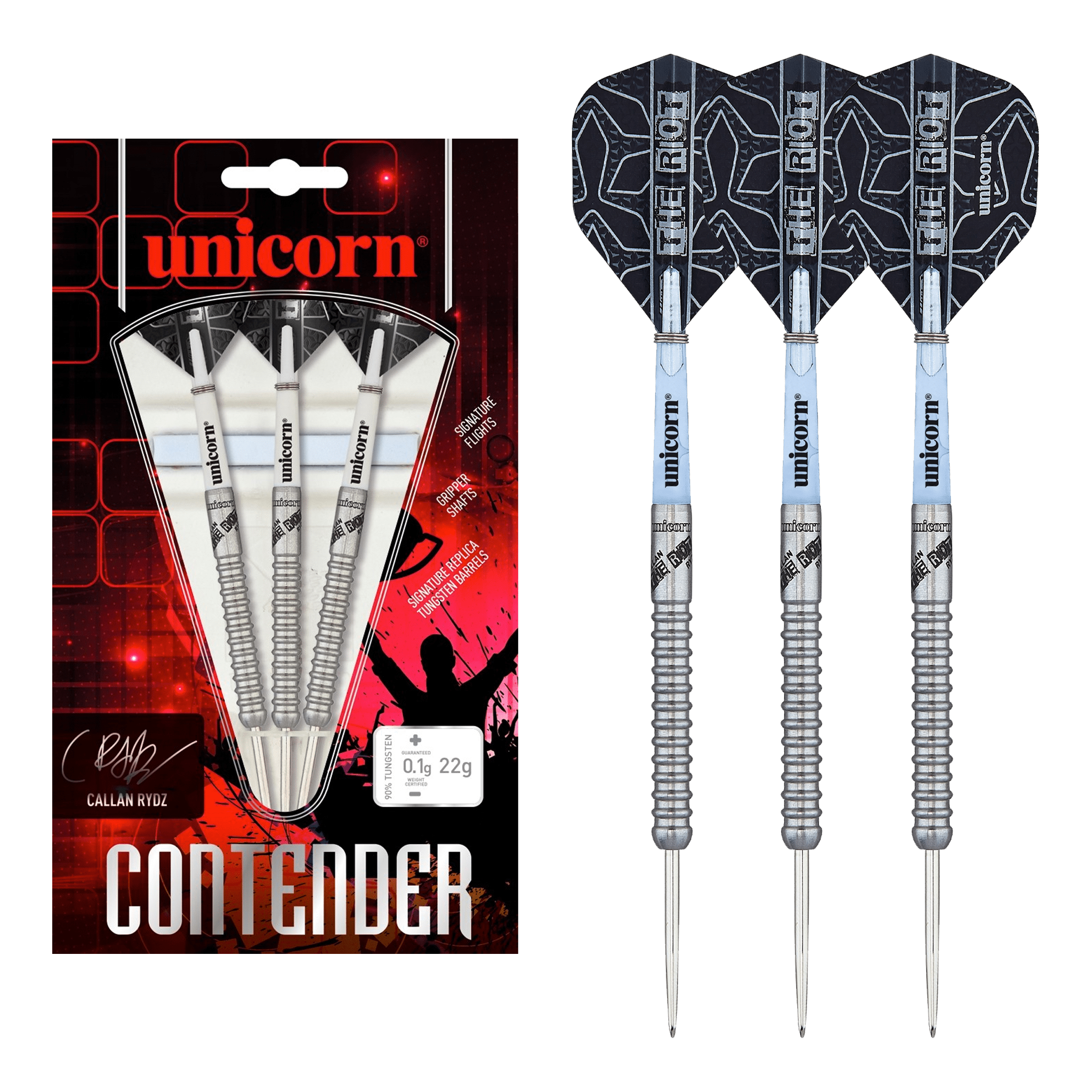 Callan Rydz Contender - 90% Tungsten Steel Tip Darts
