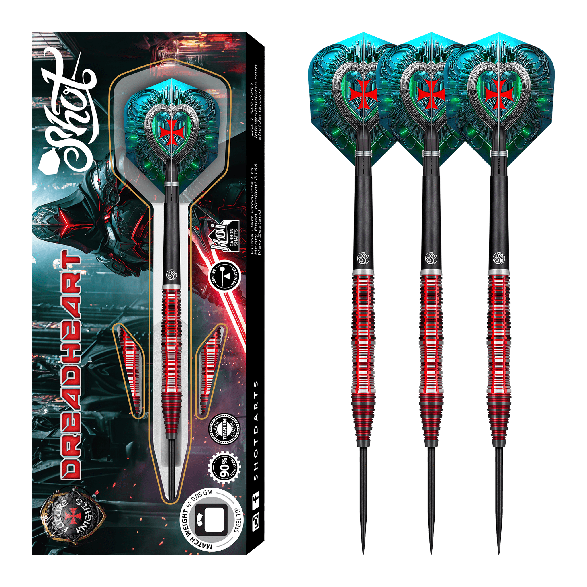 Future Knights Dreadheart - 90% Tungsten Steel Tip Darts
