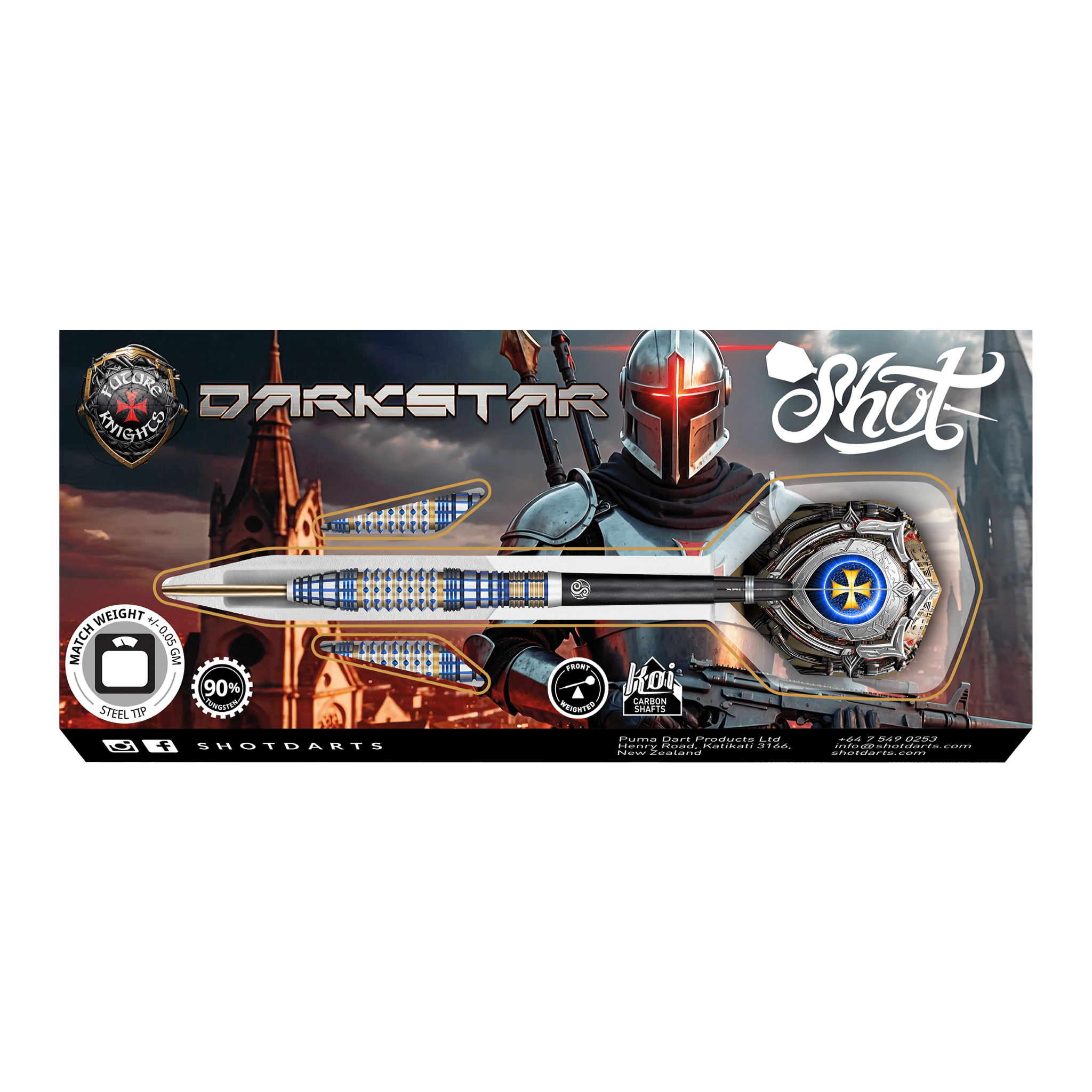 Future Knights Darkstar - 90% Tungsten Steel Tip Darts