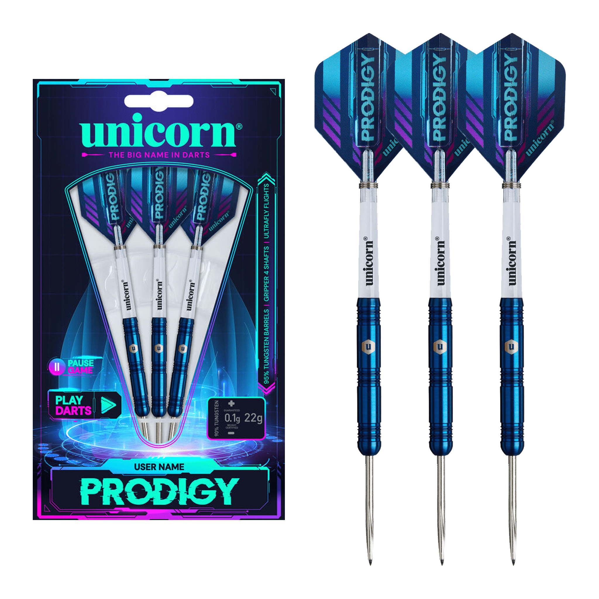 Prodigy 01 - 90% Tungsten Steel Tip Darts