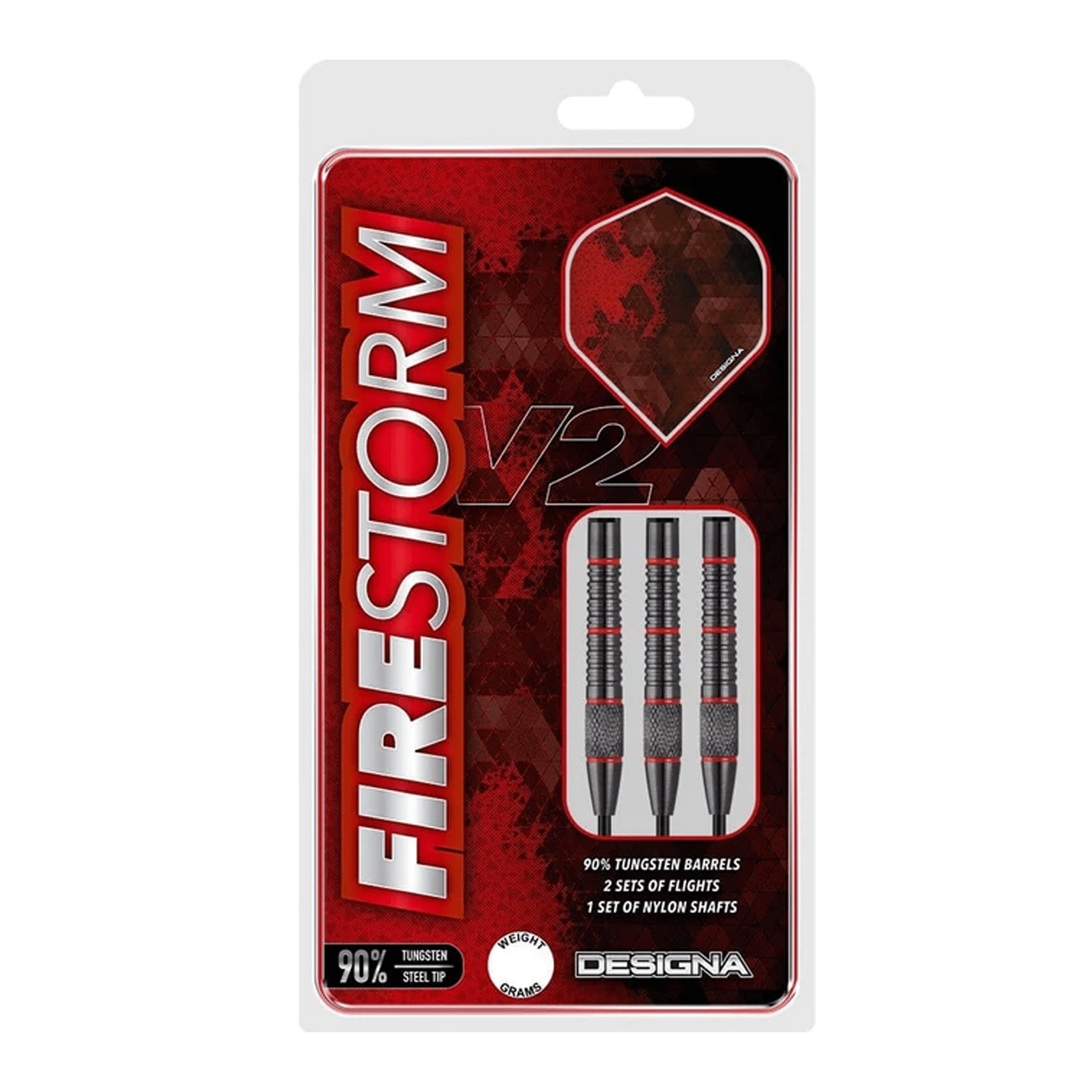 Firestorm V2 Knurled - 90% Tungsten Steel Tip Darts