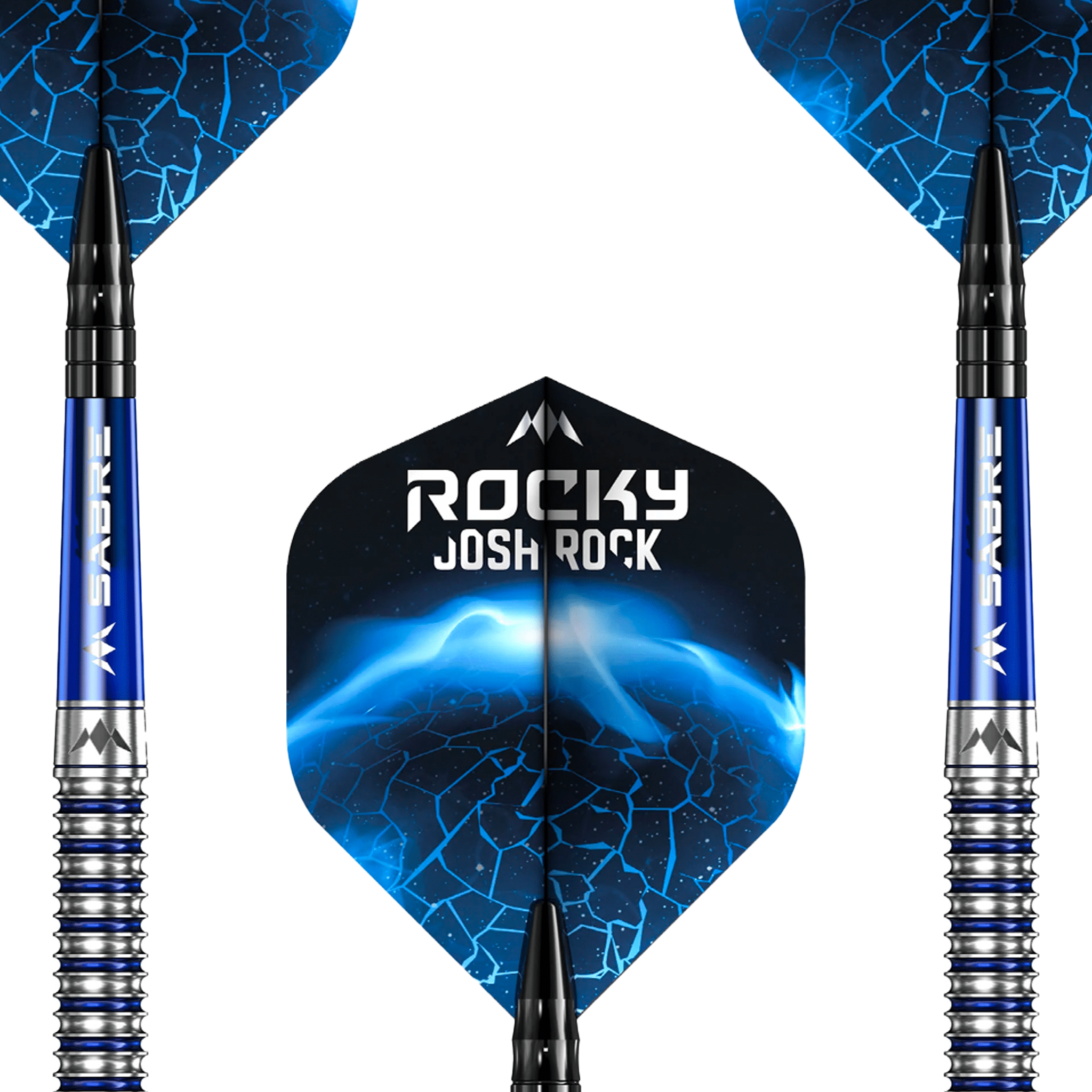 Josh Rock Silver & Blue - 95% Tungsten Steel Tip Darts