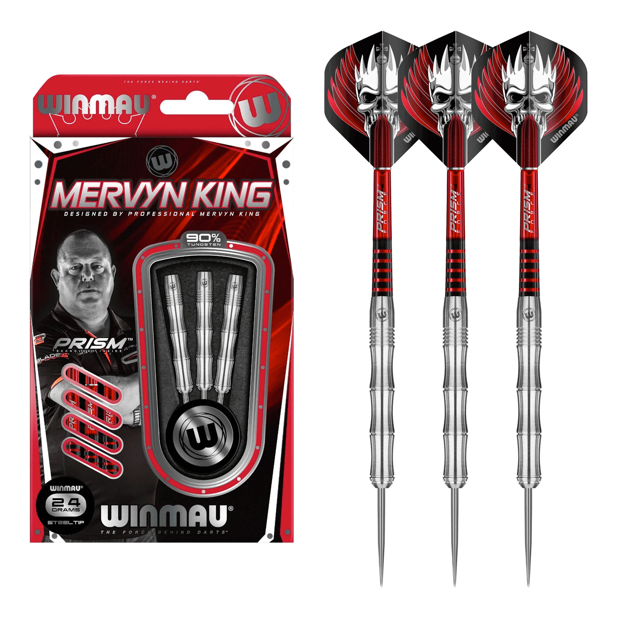 Mervyn King - 90% Tungsten Steel Tip Darts