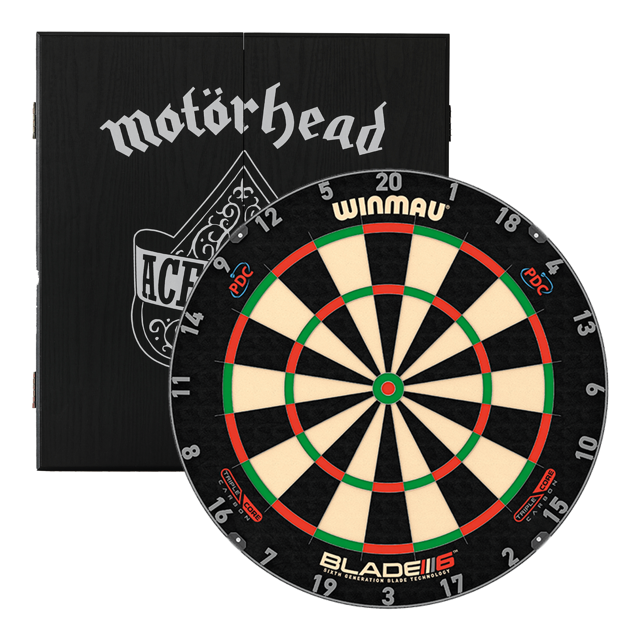 Blade 6 Dartboard & Rock Legends Cabinet Bundle