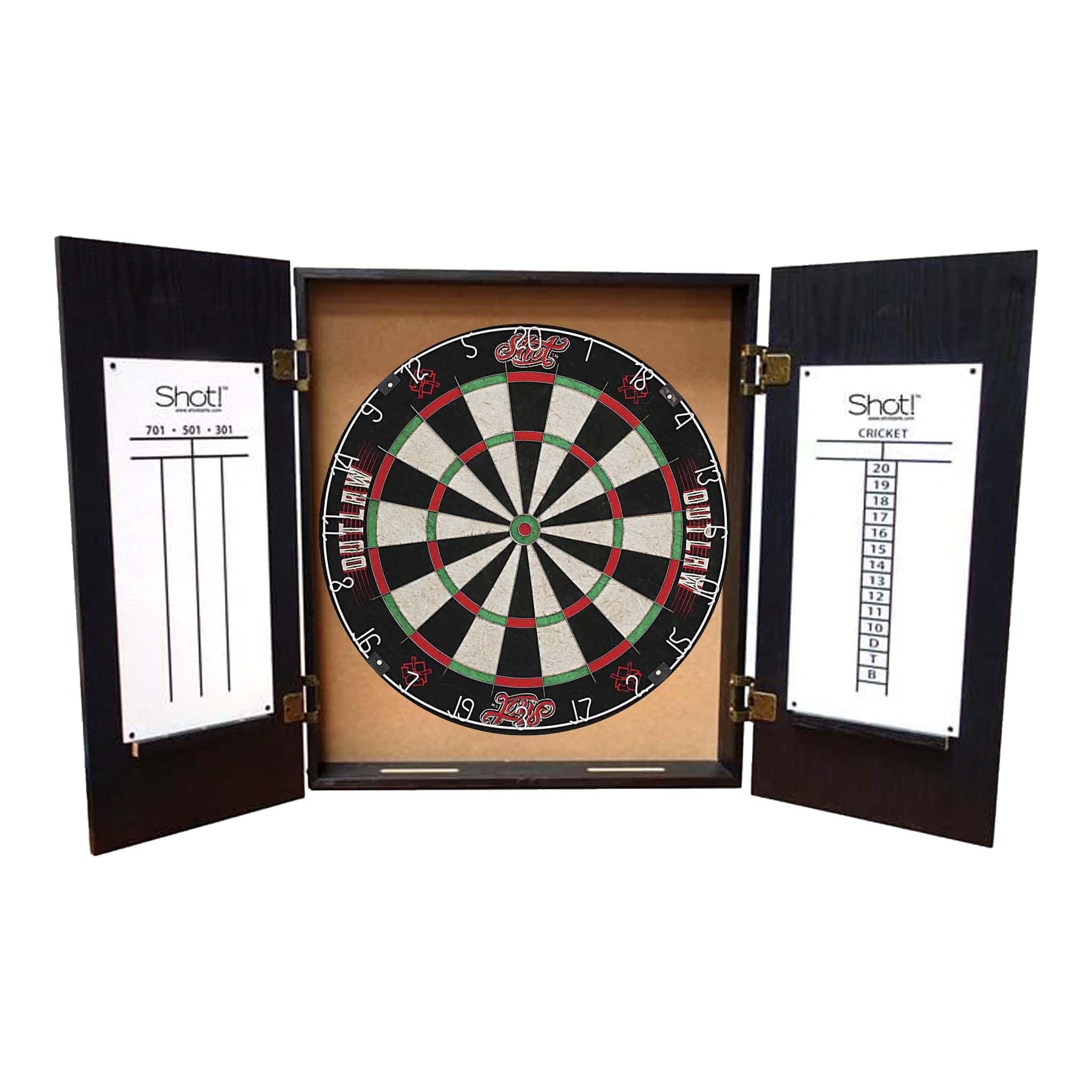 Outlaw Dartboard & Quantum Cabinet Bundle