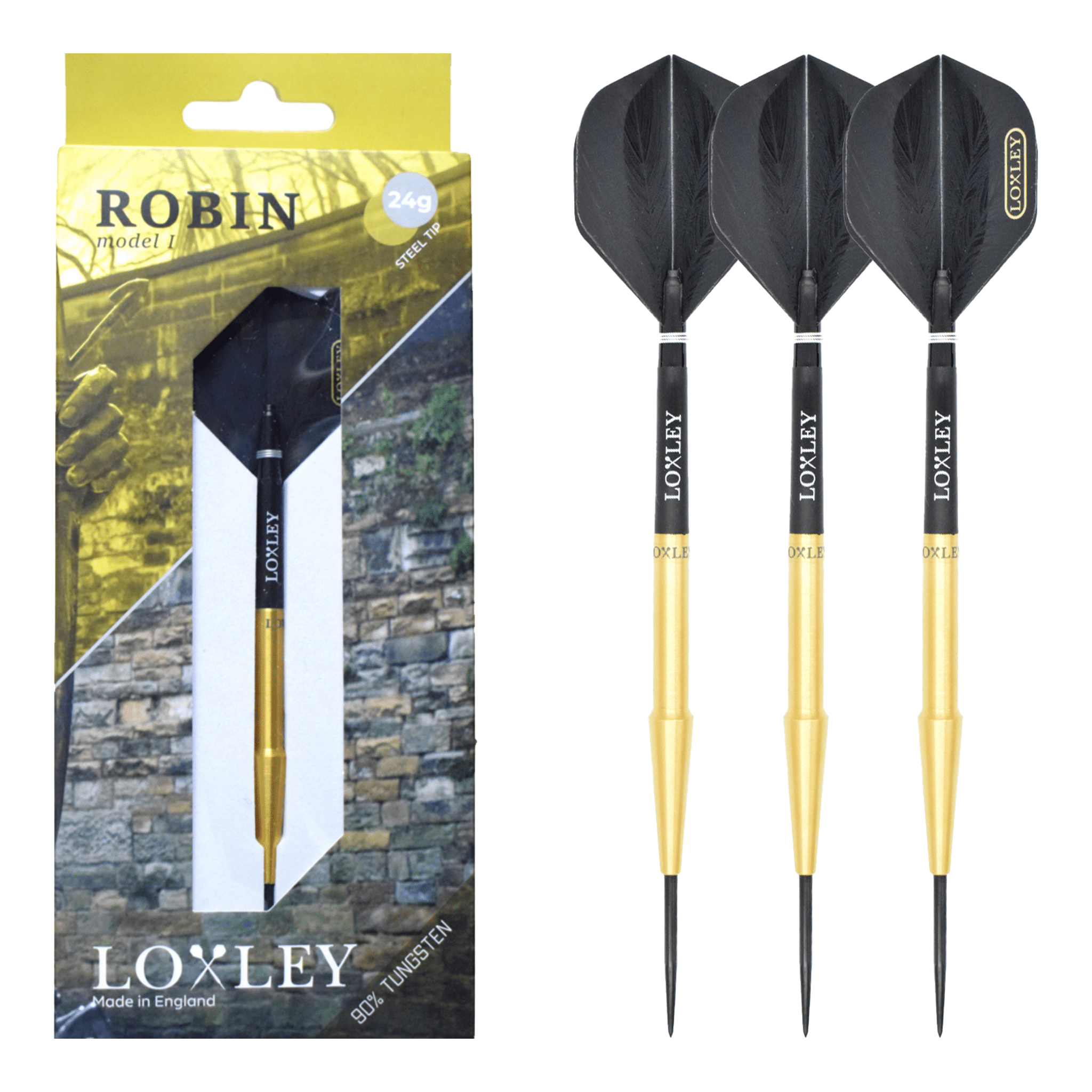 Robin MK I Gold - 90% Tungsten Steel Tip Darts
