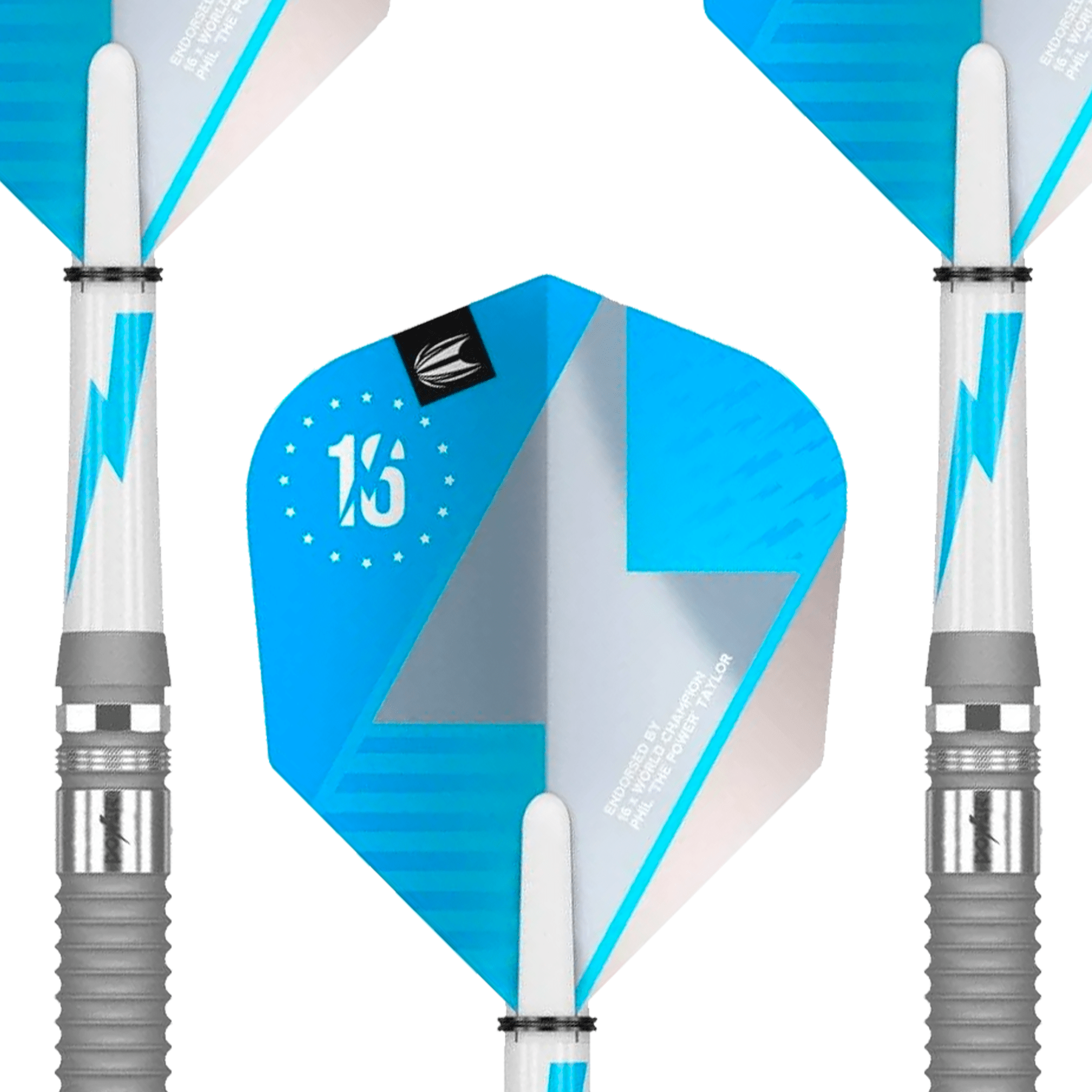 Phil Taylor Power Series Silver Swiss Point - 80% Tungsten Steel Tip Darts