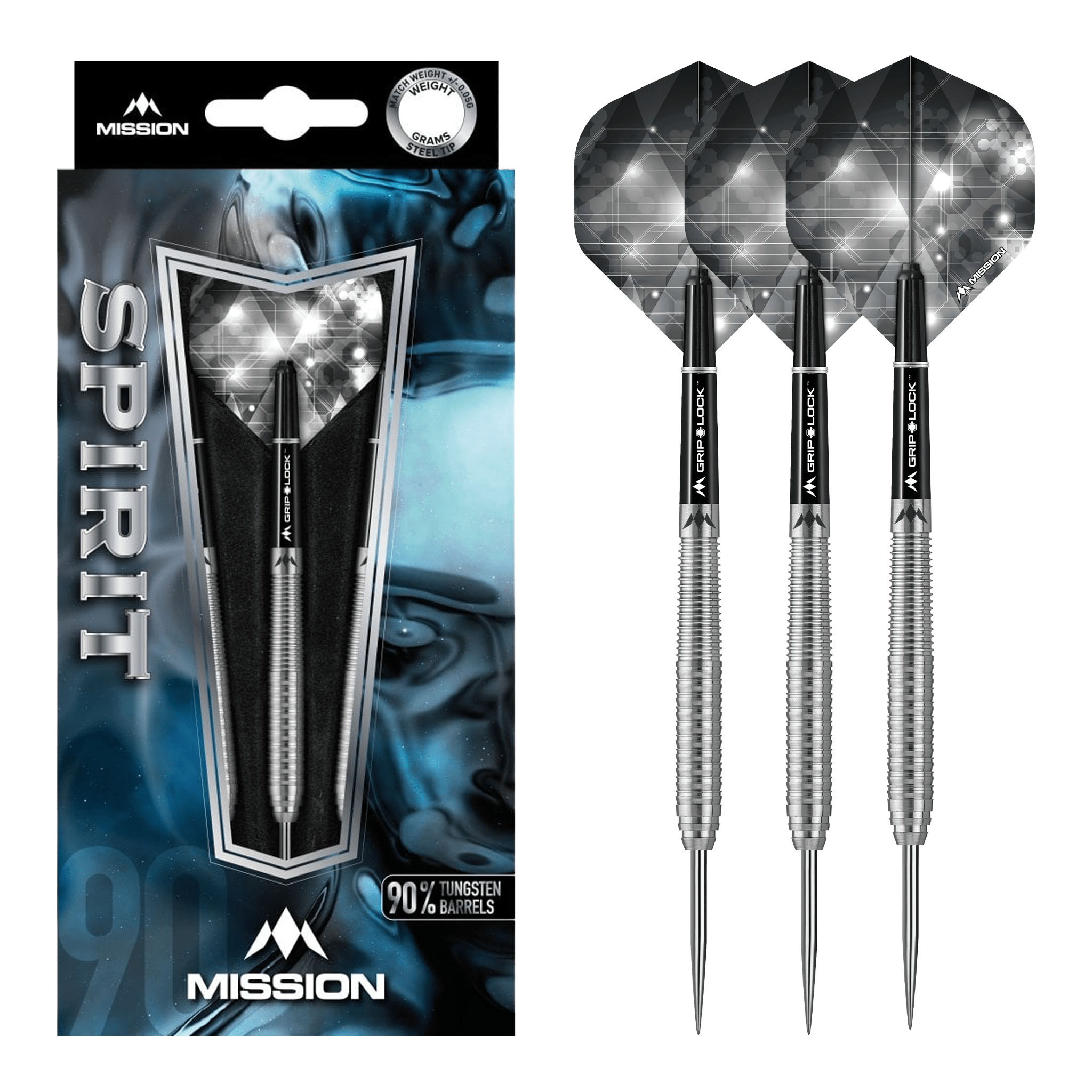 Spirit M1 - 90% Tungsten Steel Tip Darts